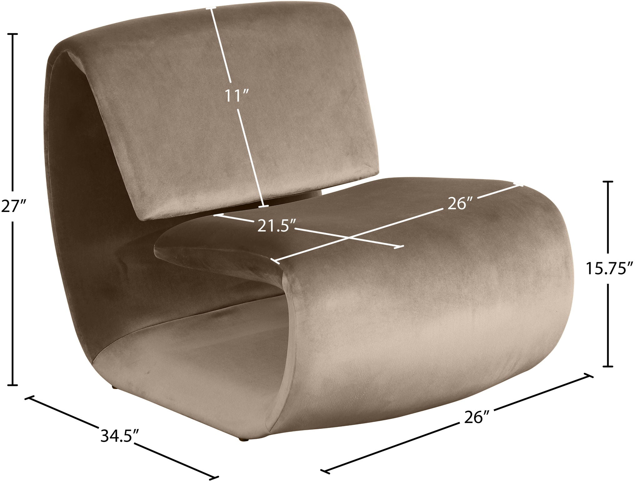 Nouveau - Velvet Accent Chair