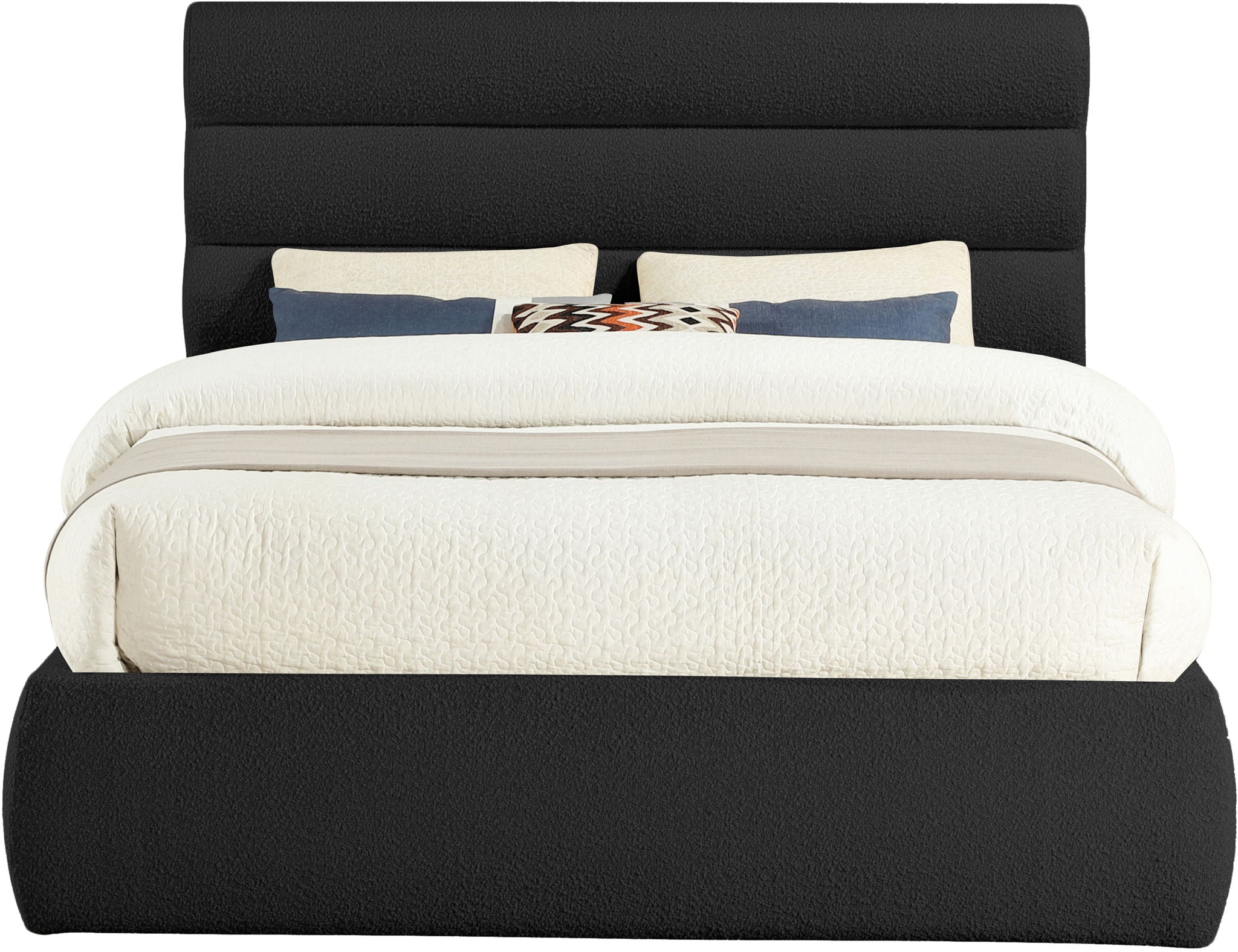 Adam - Boucle Fabric Bed With 52" Headboard