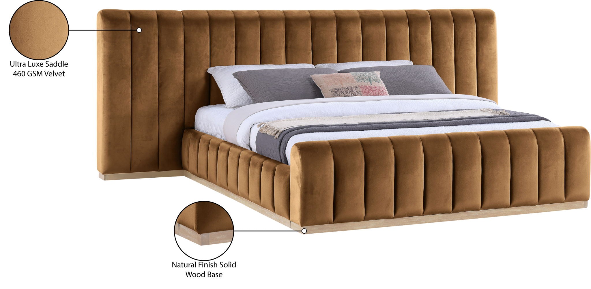 Amara - Velvet Upholstered Bed