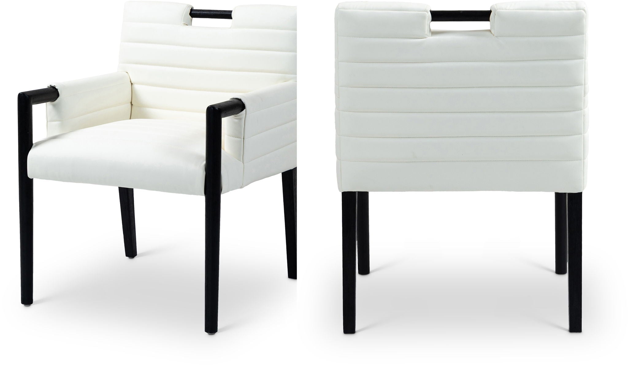 Aimee - Dining Arm Chair - Black Legs