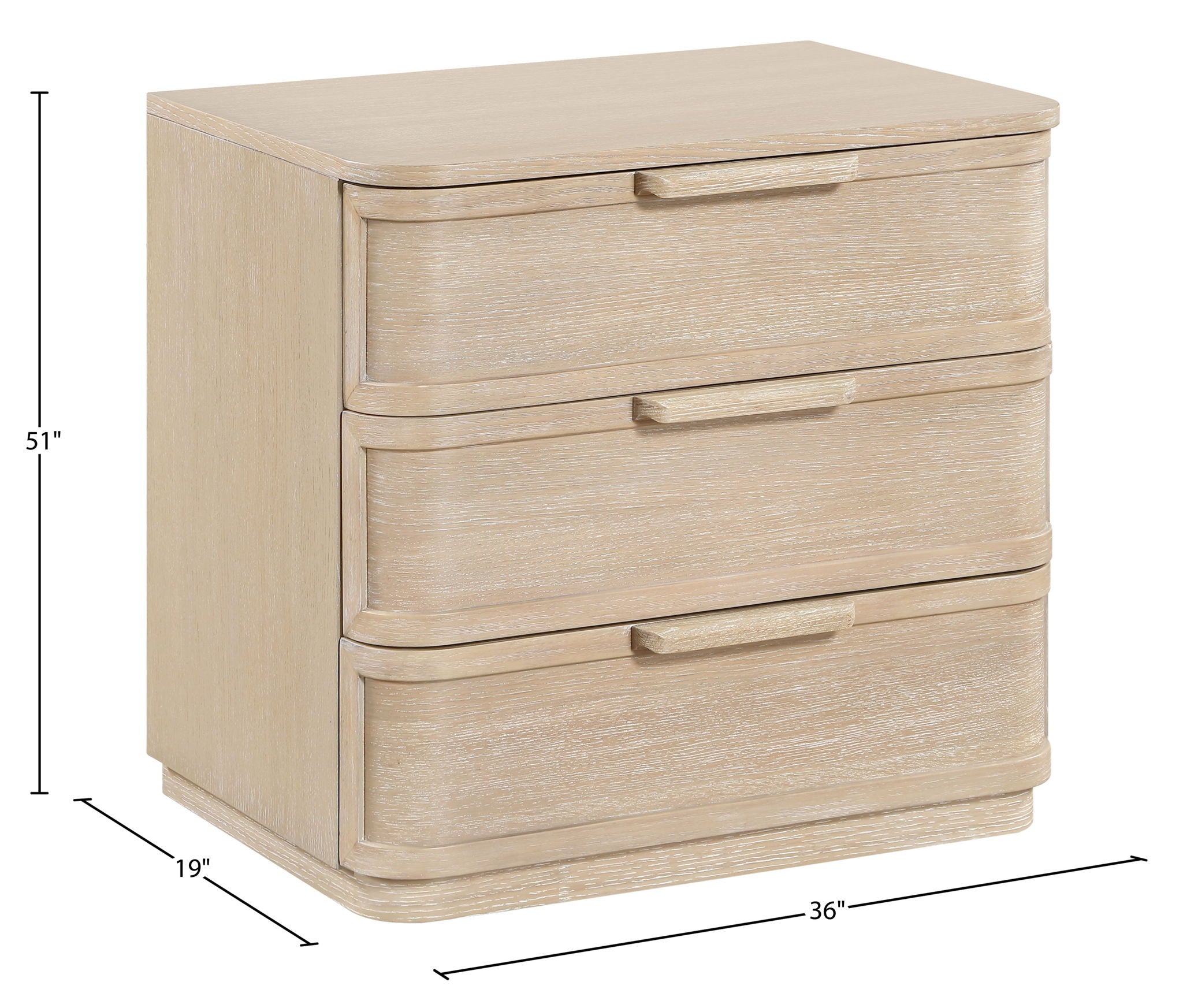 Tiberio - Oak Veneer And Solid Wood Nightstand