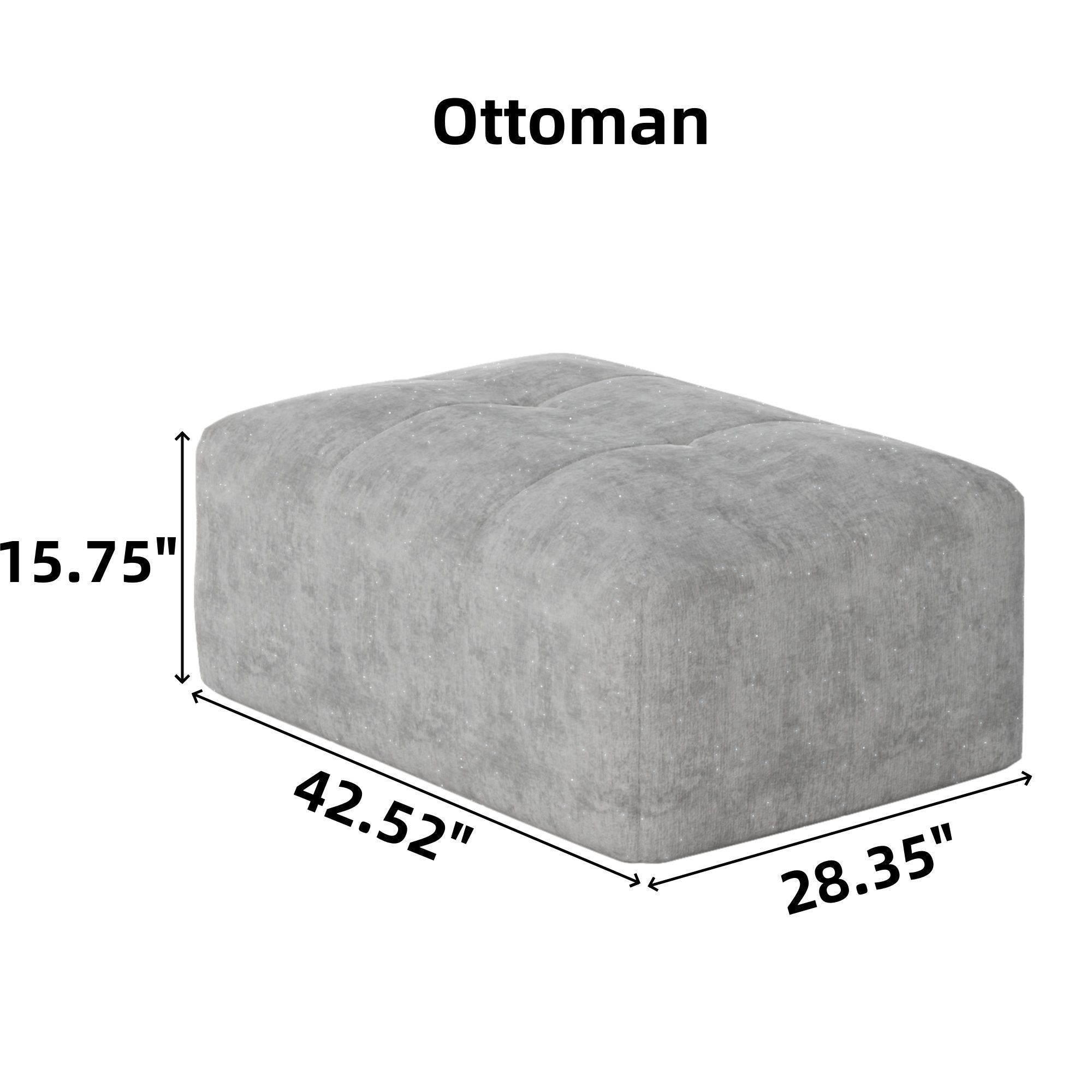 Modern Oversized Diy Combination Modular Sectional Sofa With Pillows