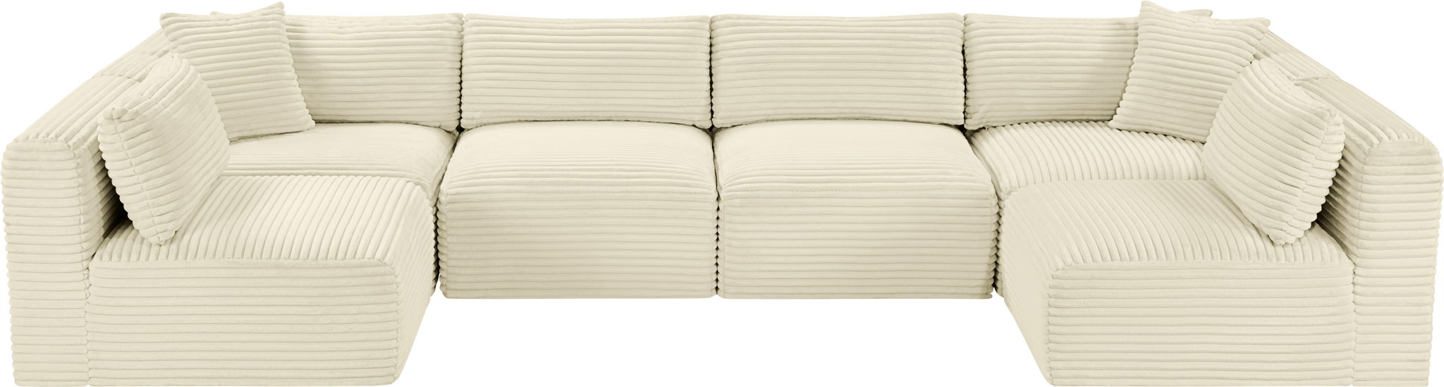 Shaggy - 6 Piece Modular U-Shaped Armless Sectional
