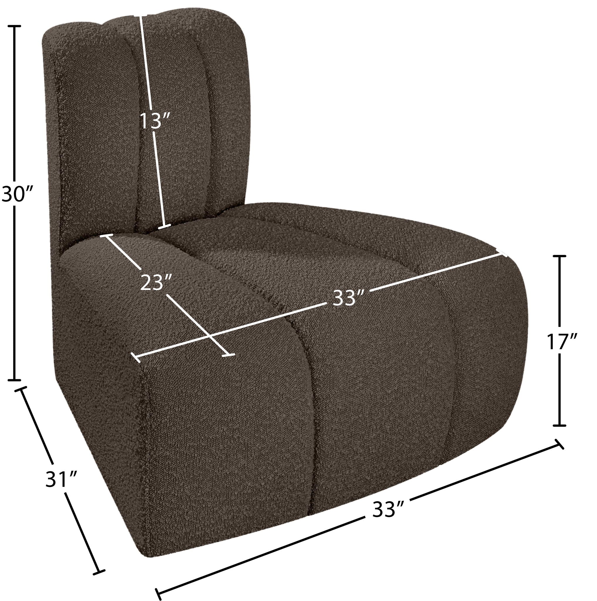 Arc - Boucle Fabric Reverse Corner