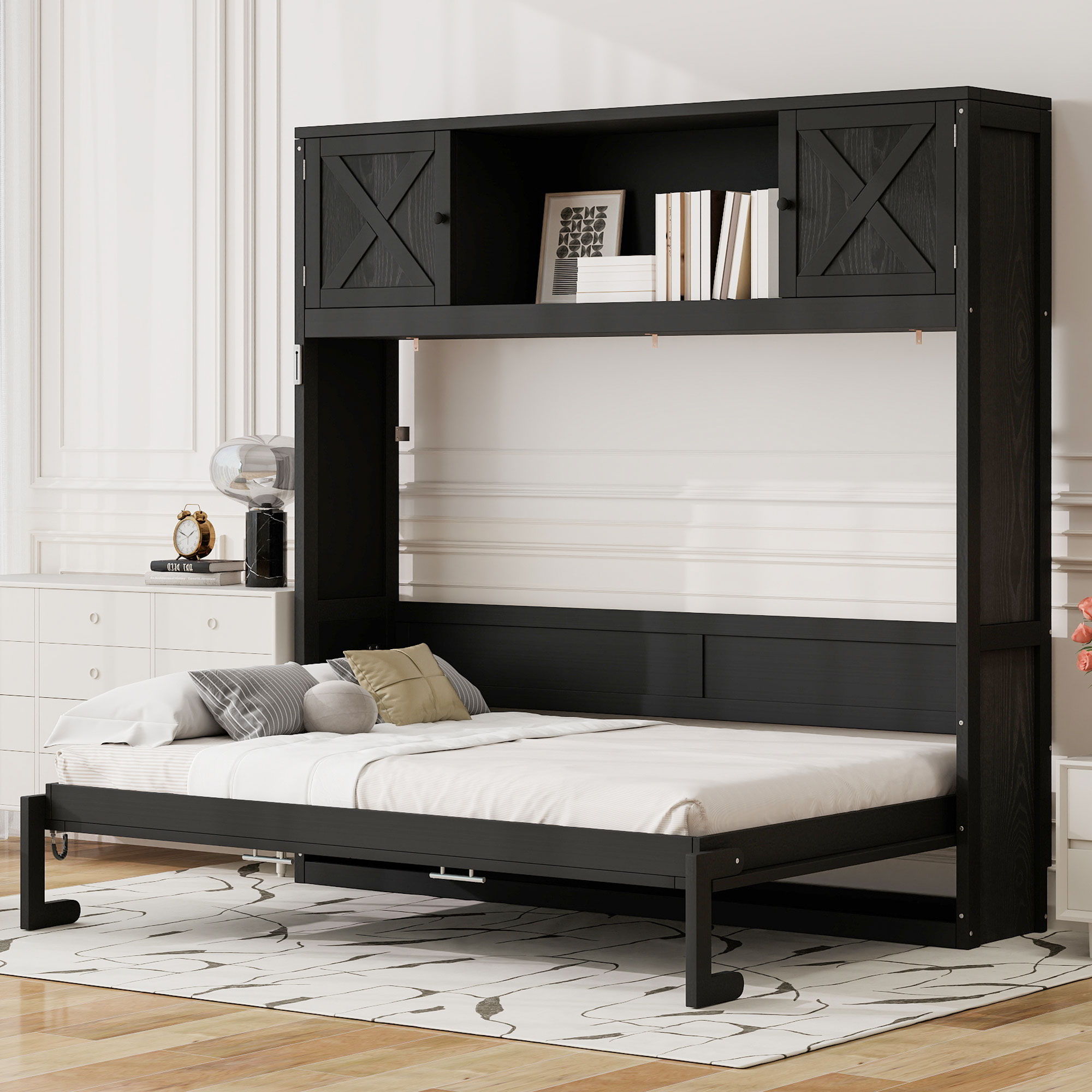 Murphy Bed With Storage Cabinets