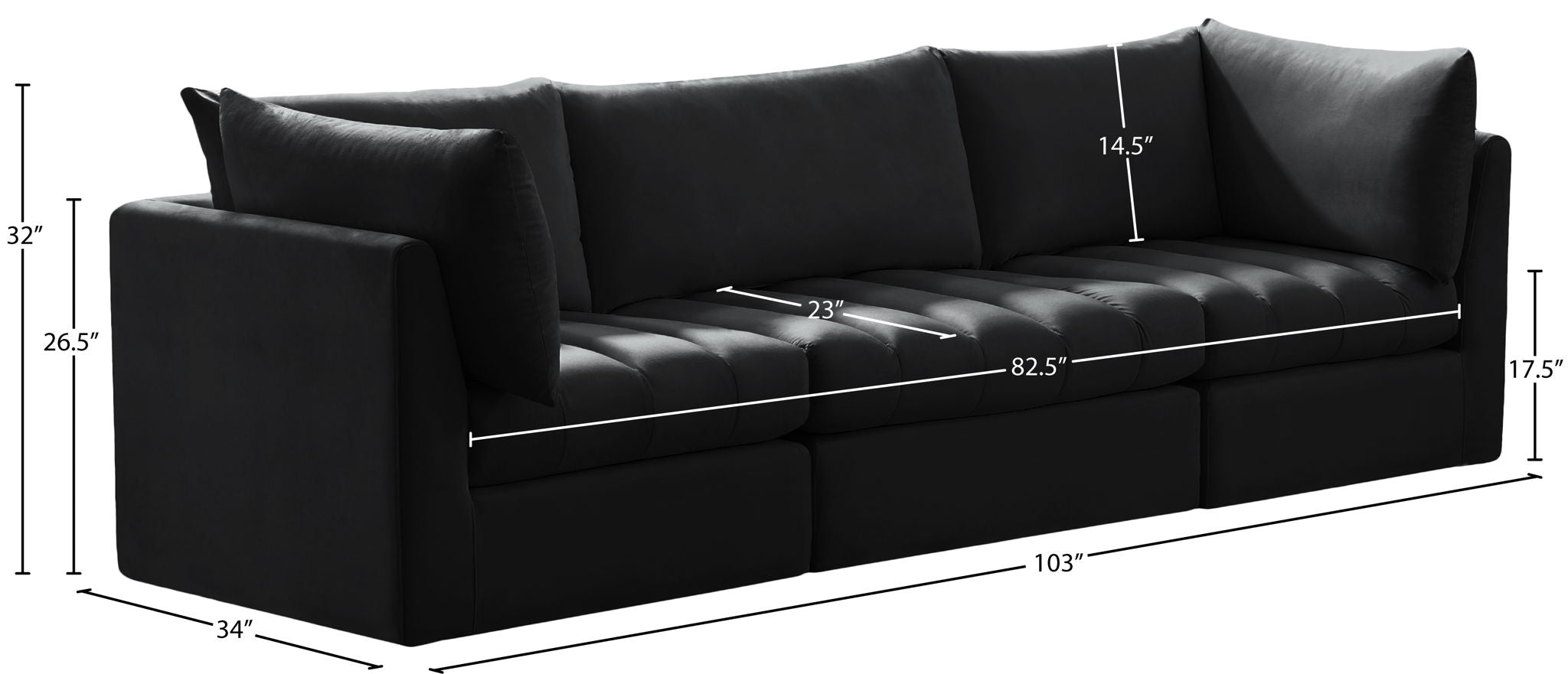 Jacob - Modular 3 Seat Sofa