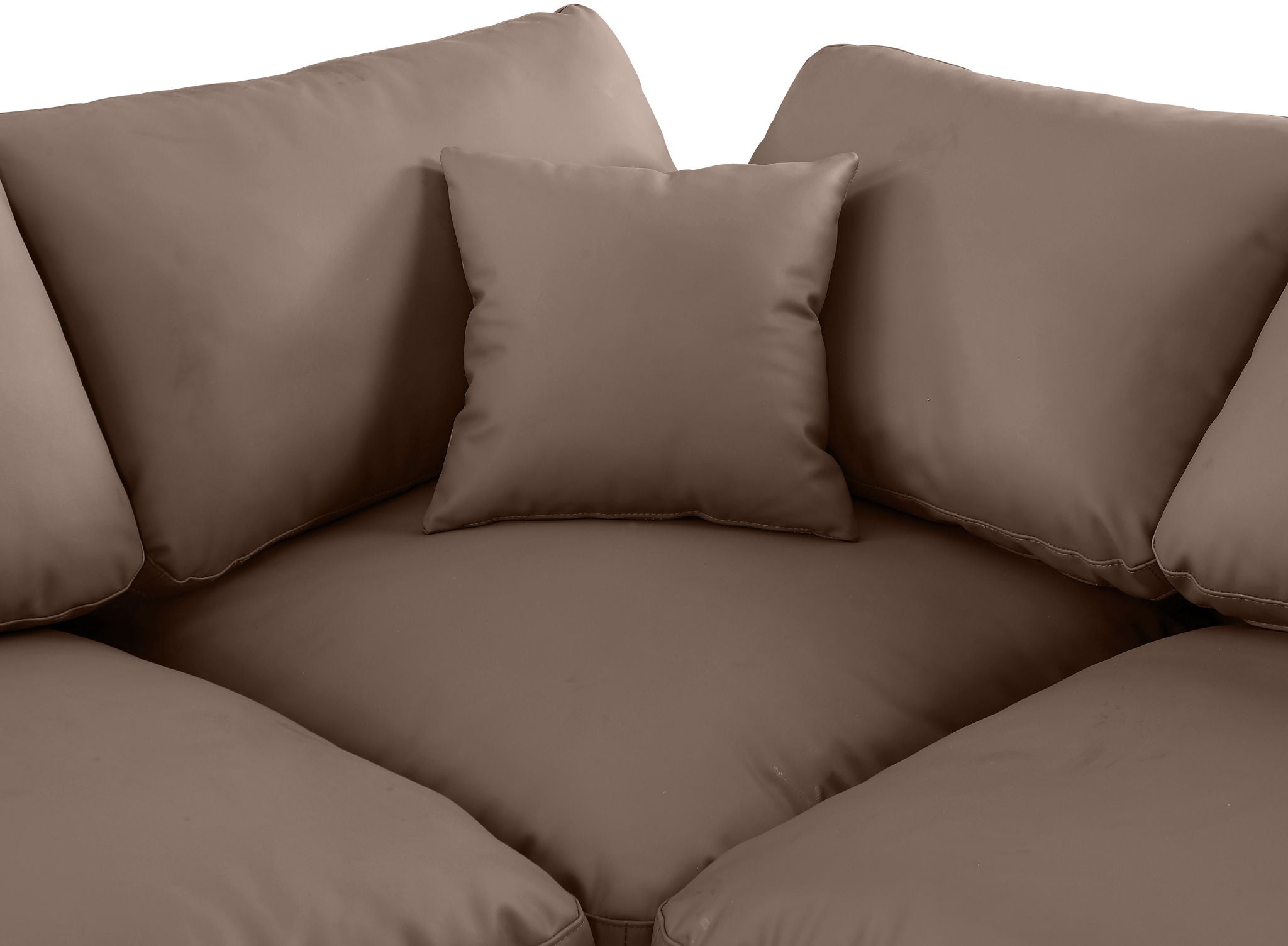 Comfy - 6 Piece Faux Leather Modular Sectional