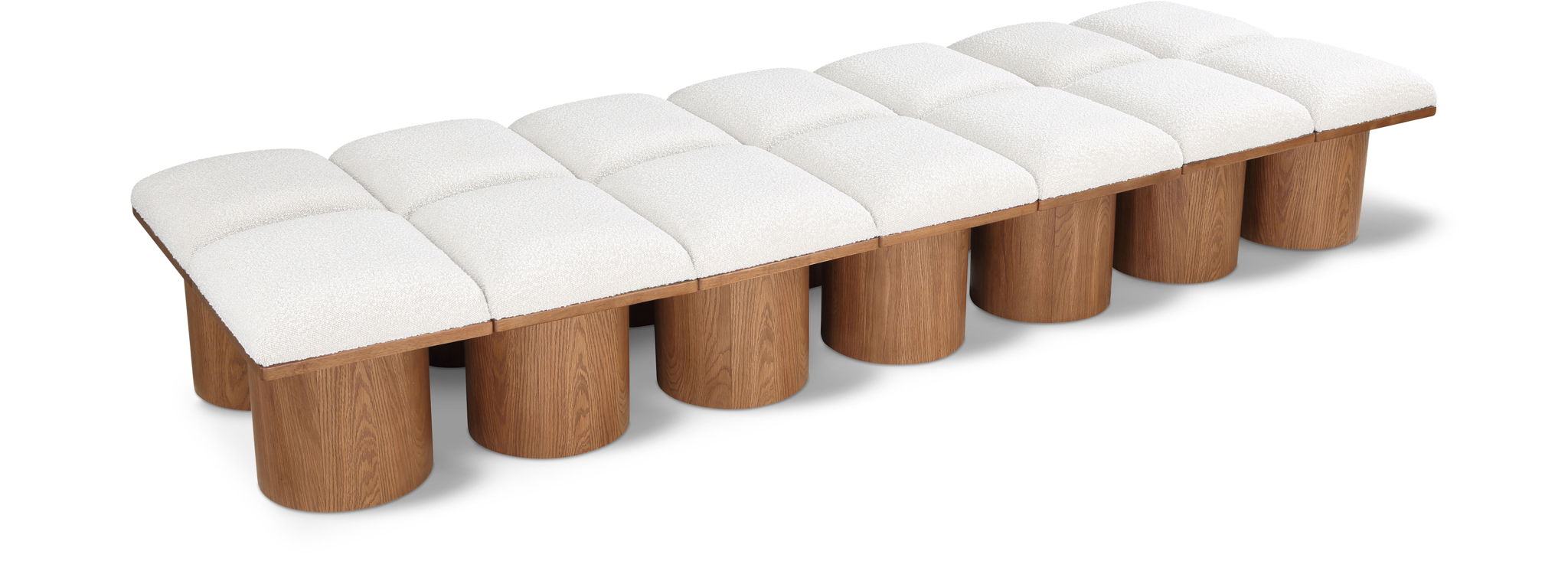 Pavilion - 14 Piece Modular Bench With Brown Base