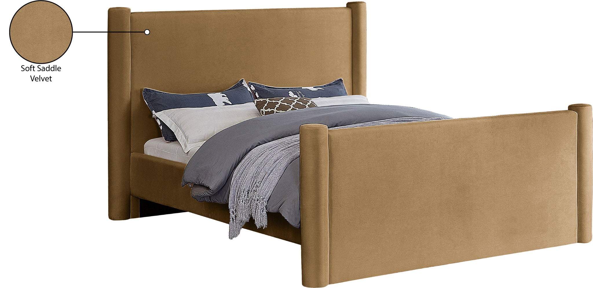 Elias - Velvet Upholstered Bed