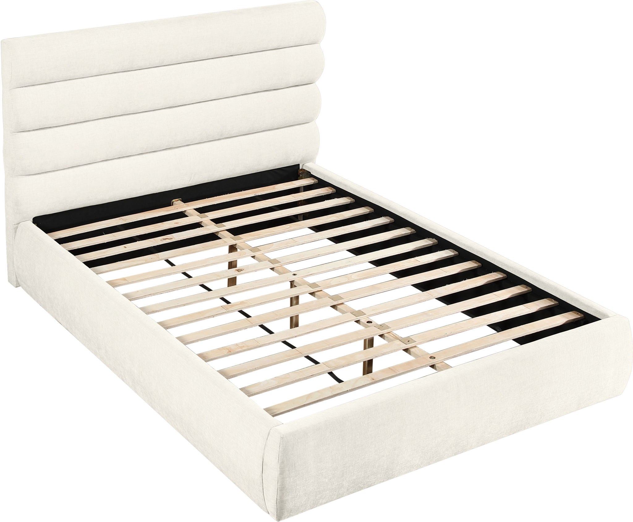 Adam - Chenille Fabric Bed With 52" Headboard