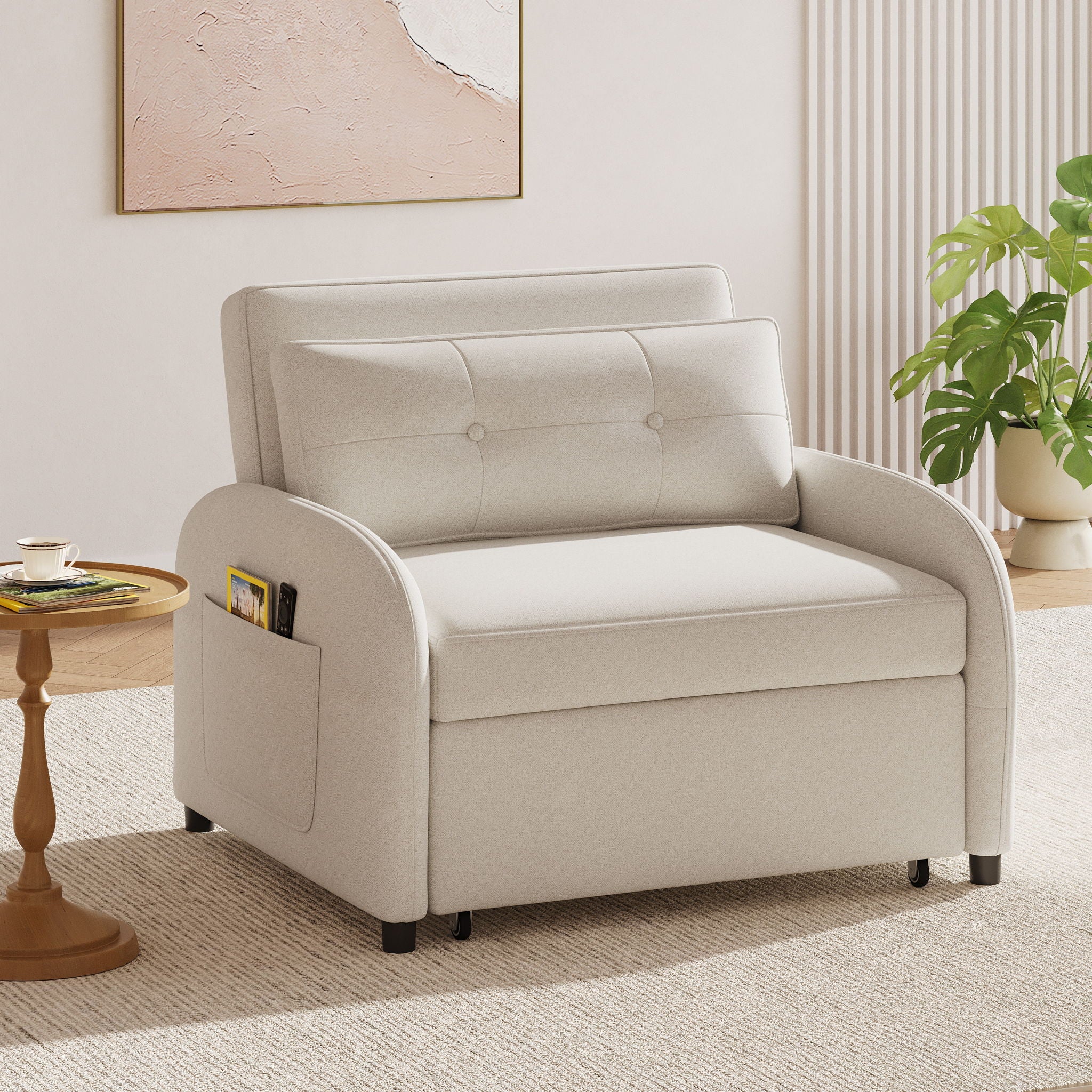 3 In 1 Convertible Sleeper Sofa Bed For Living Room
