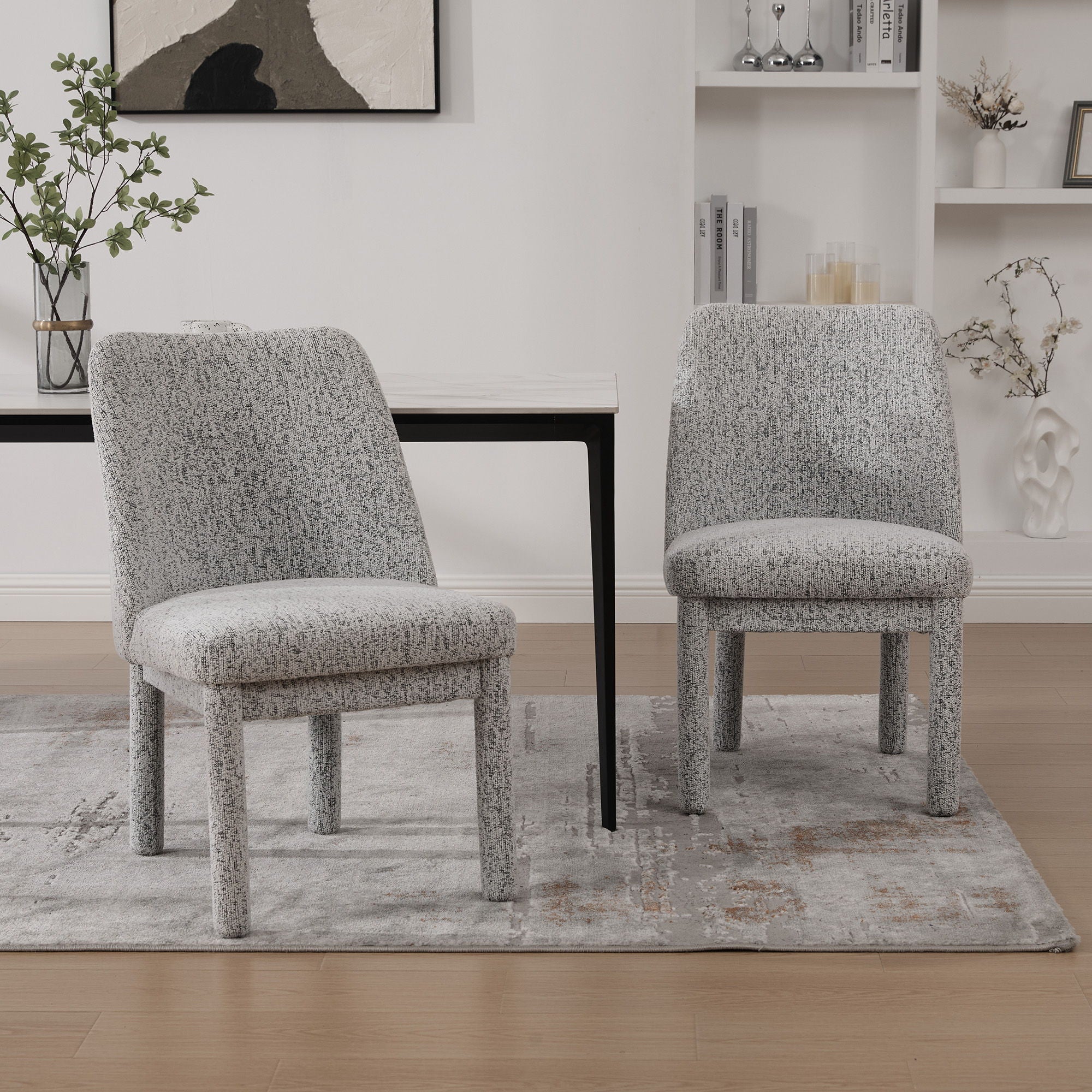 Wide Minimalist Dining Chair