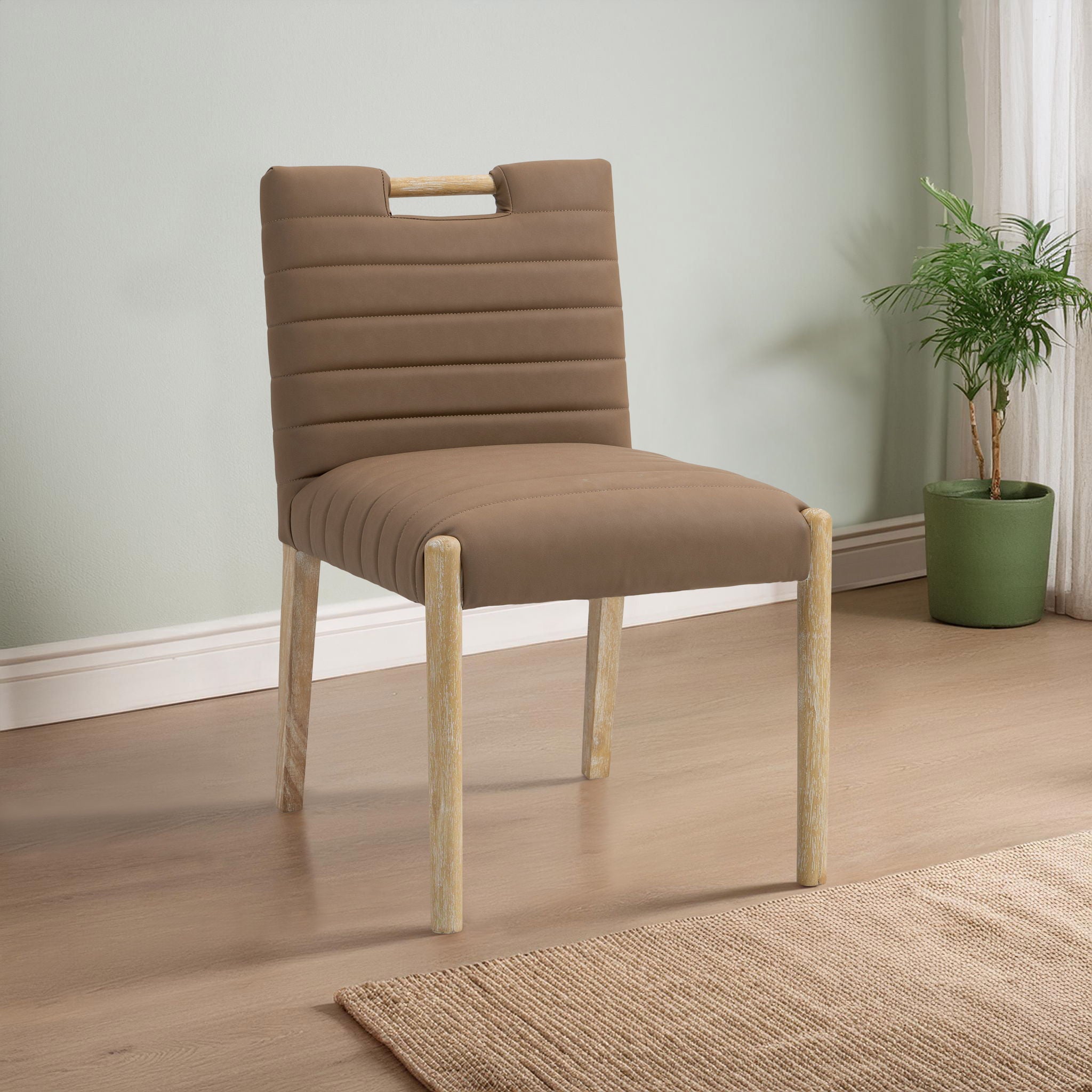 Aimee - Dining Side Chair (Set of 2) - Light Brown Legs