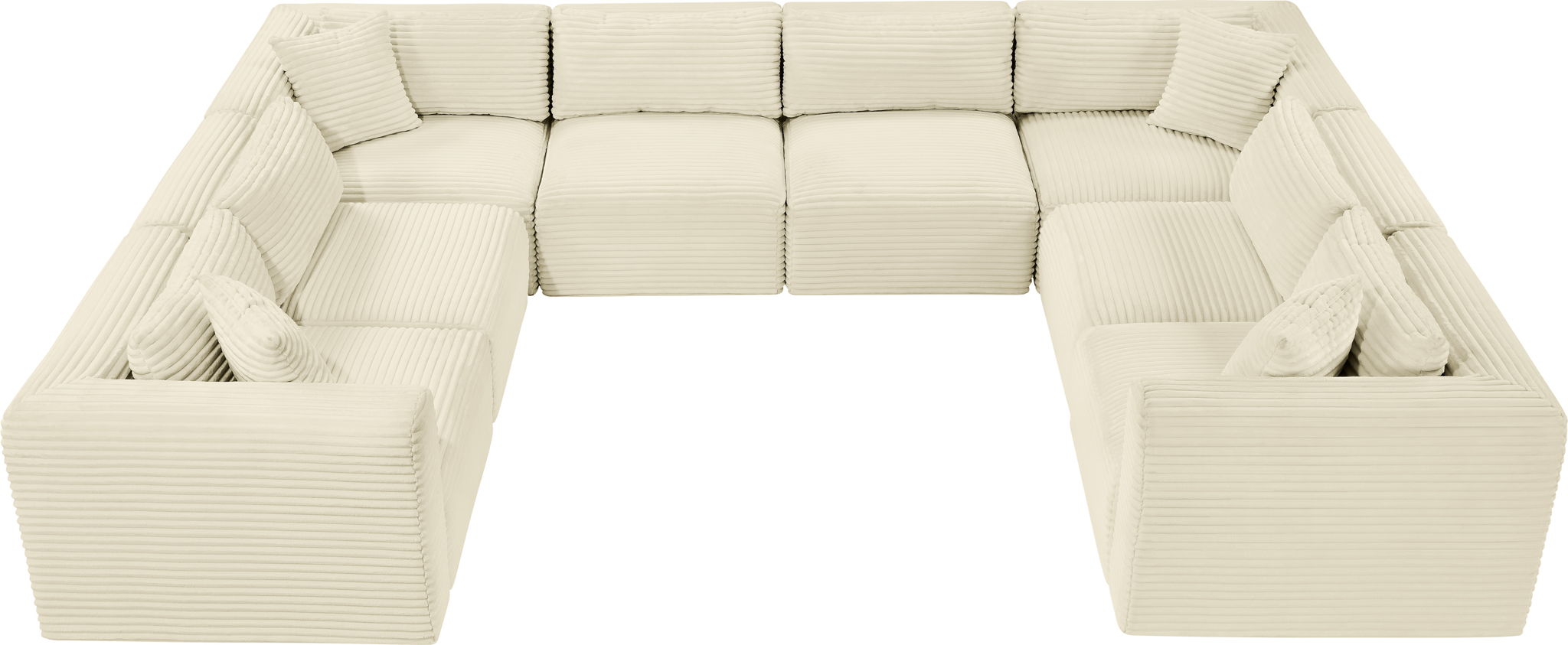 Shaggy - 8 Piece Modular U-Shaped Sectional