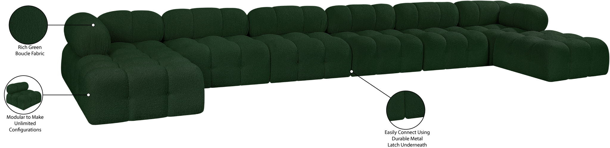 Ames - 8 Piece Fabric Modular Sectional