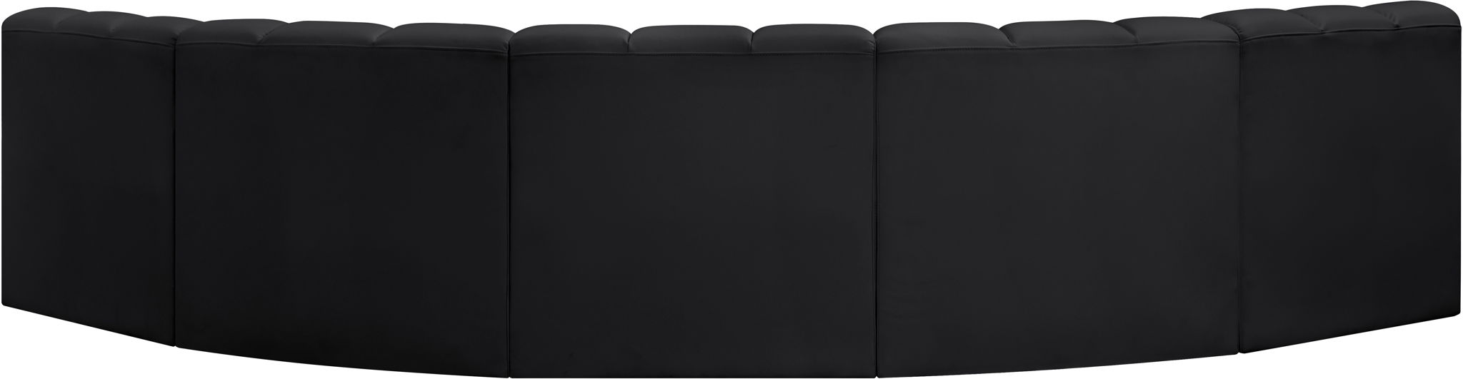 Arc - Faux Leather 5 Piece U-Shaped Modular Sofa