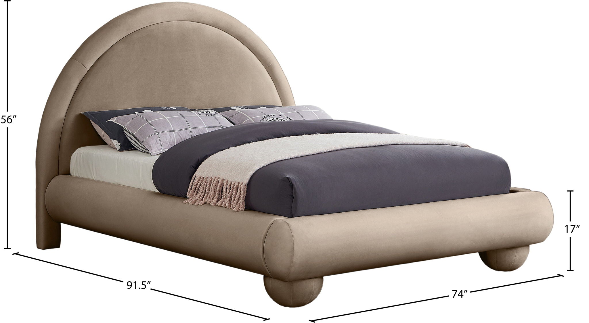 Madrid - Velvet Upholstered Bed
