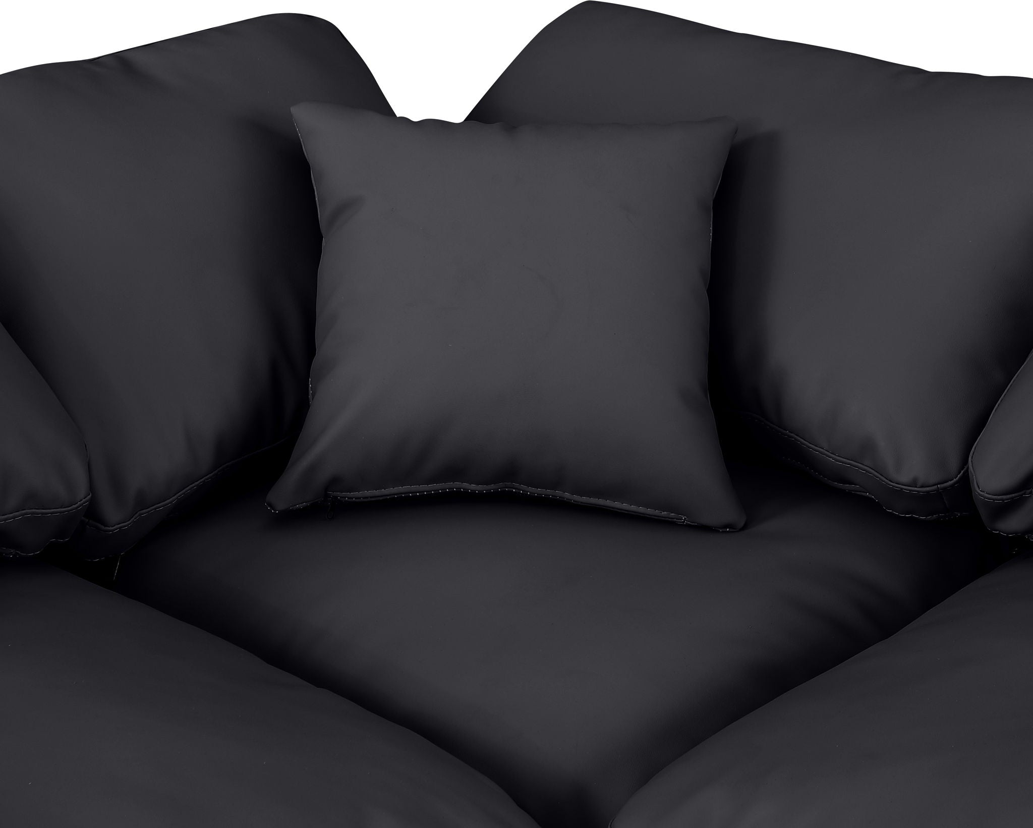 Indulge - Faux Leather 6 Piece Modular U-Shaped Sectional