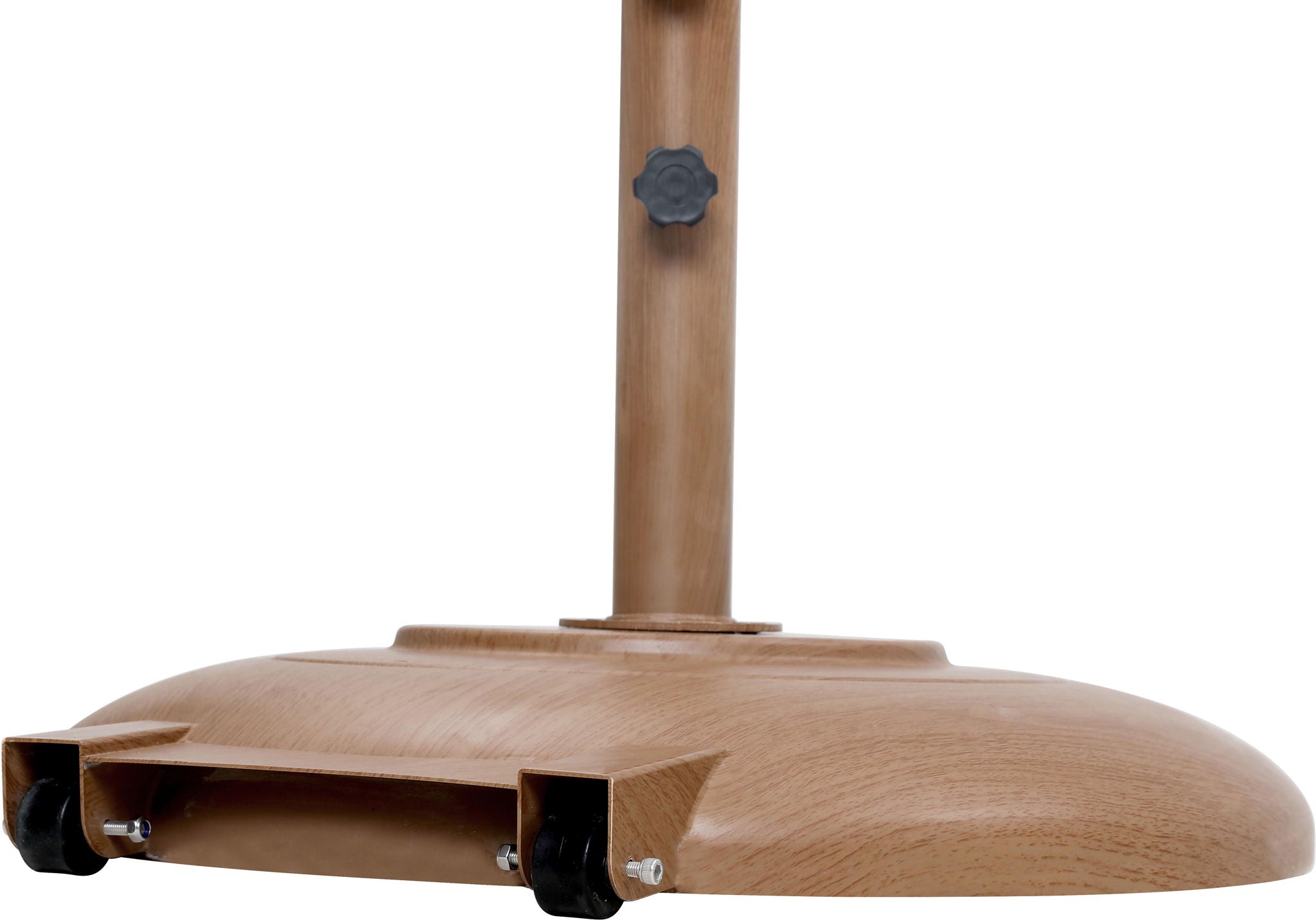 Fiji - Aluminum Patio Umbrella With Round Teak And White Base