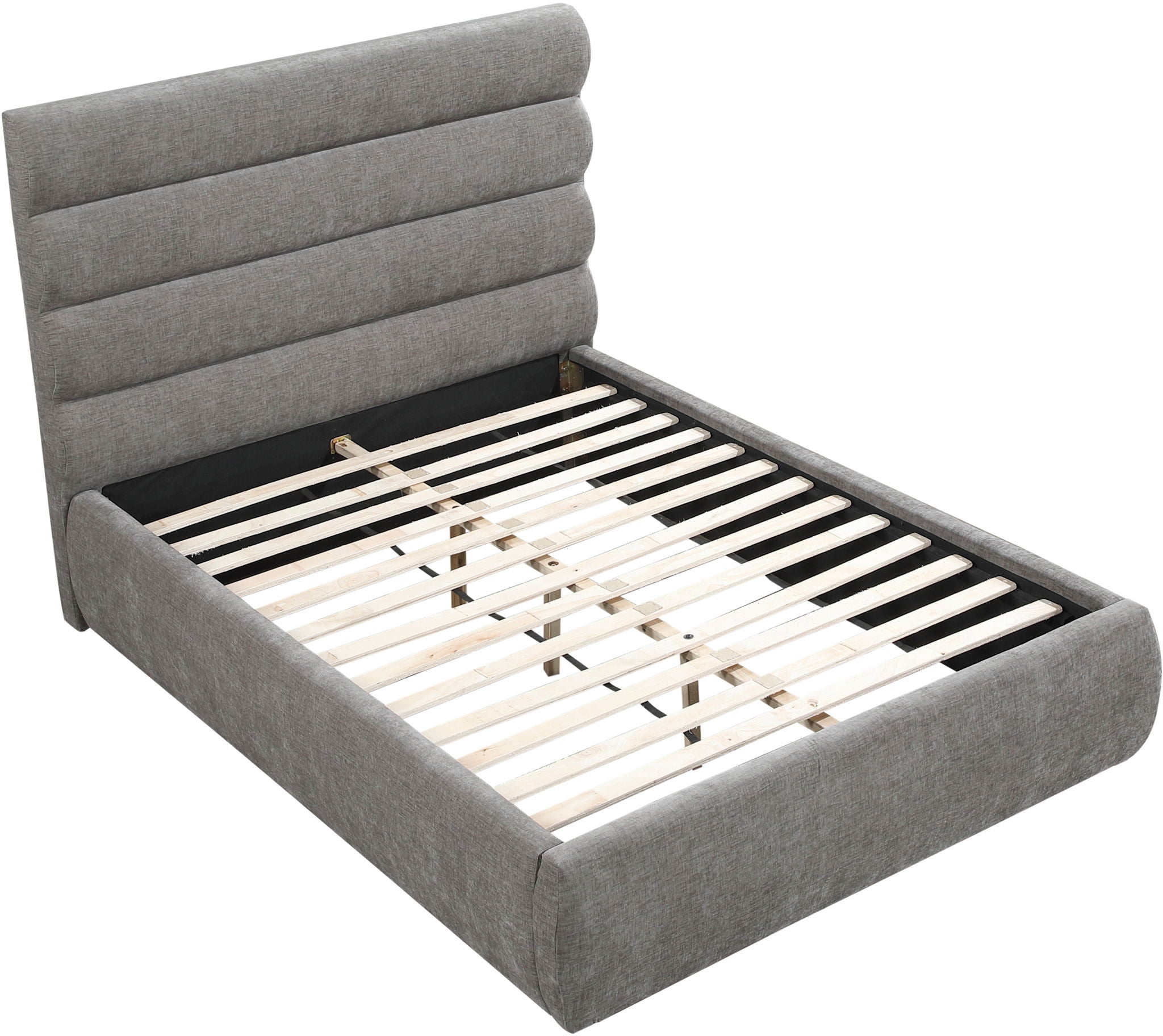 Adam - Chenille Fabric Bed With 52" Headboard