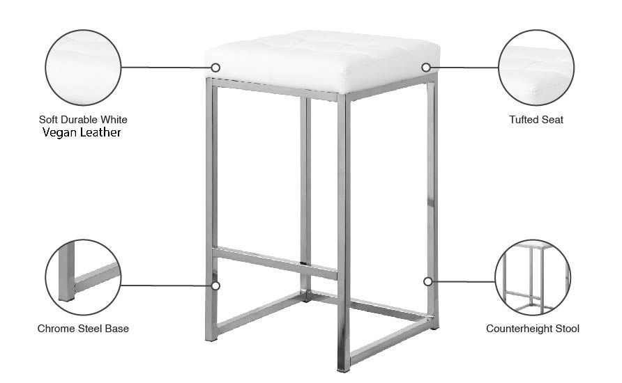 Nicola - Faux Leather Stool (Set of 2)
