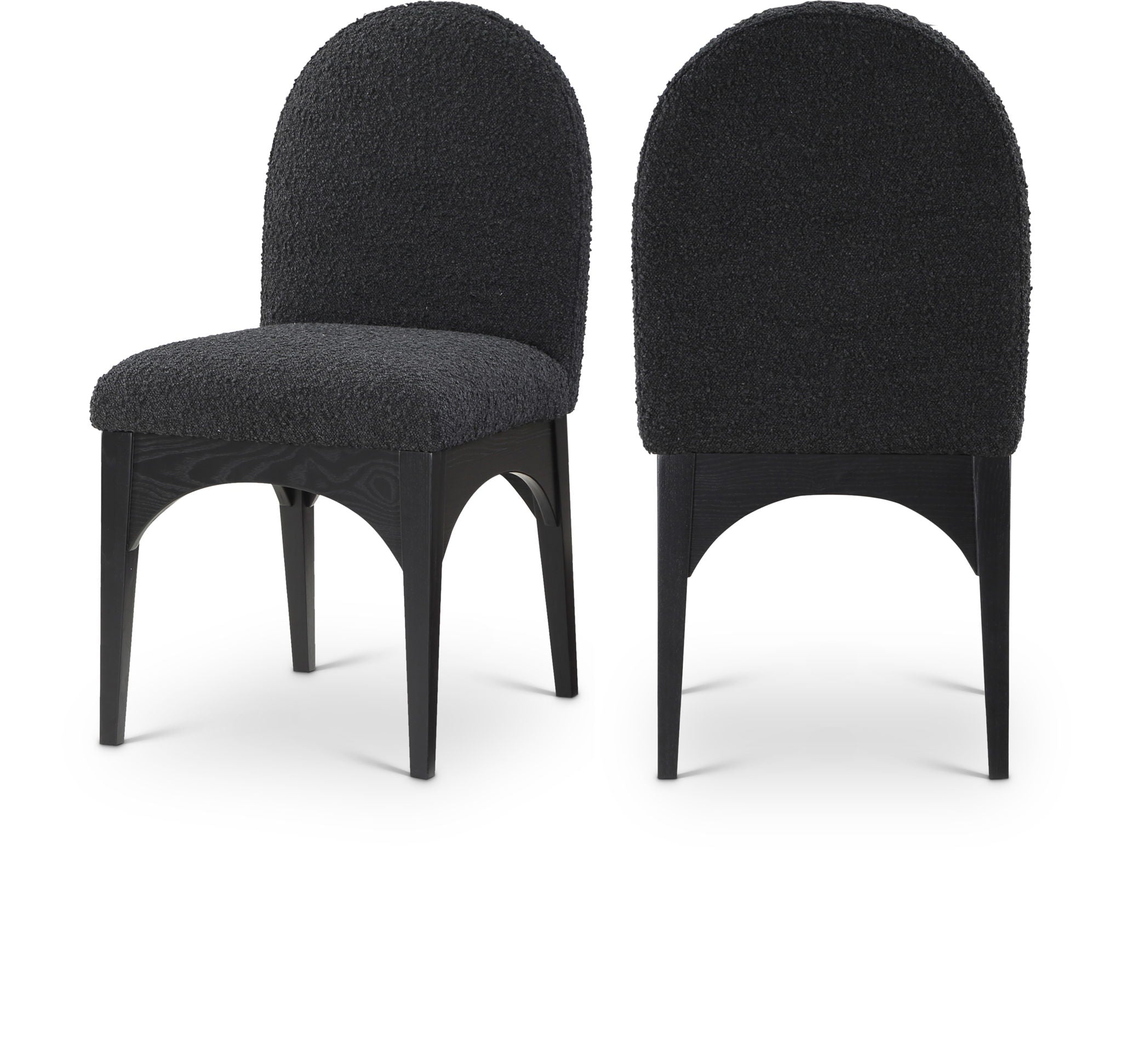Waldorf - Boucle Dining Side Chair With Black Legs