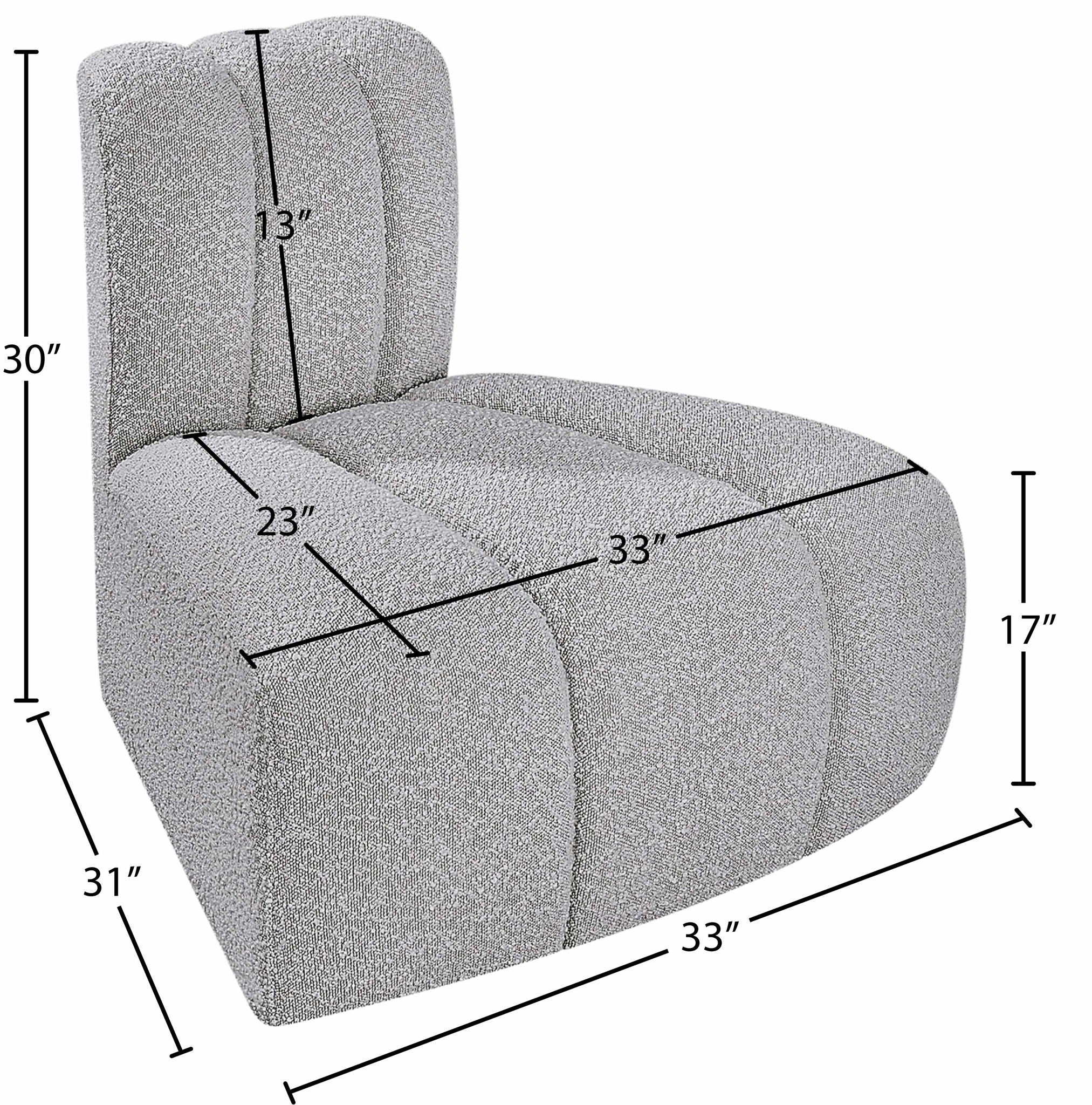Arc - Boucle Fabric Reverse Corner