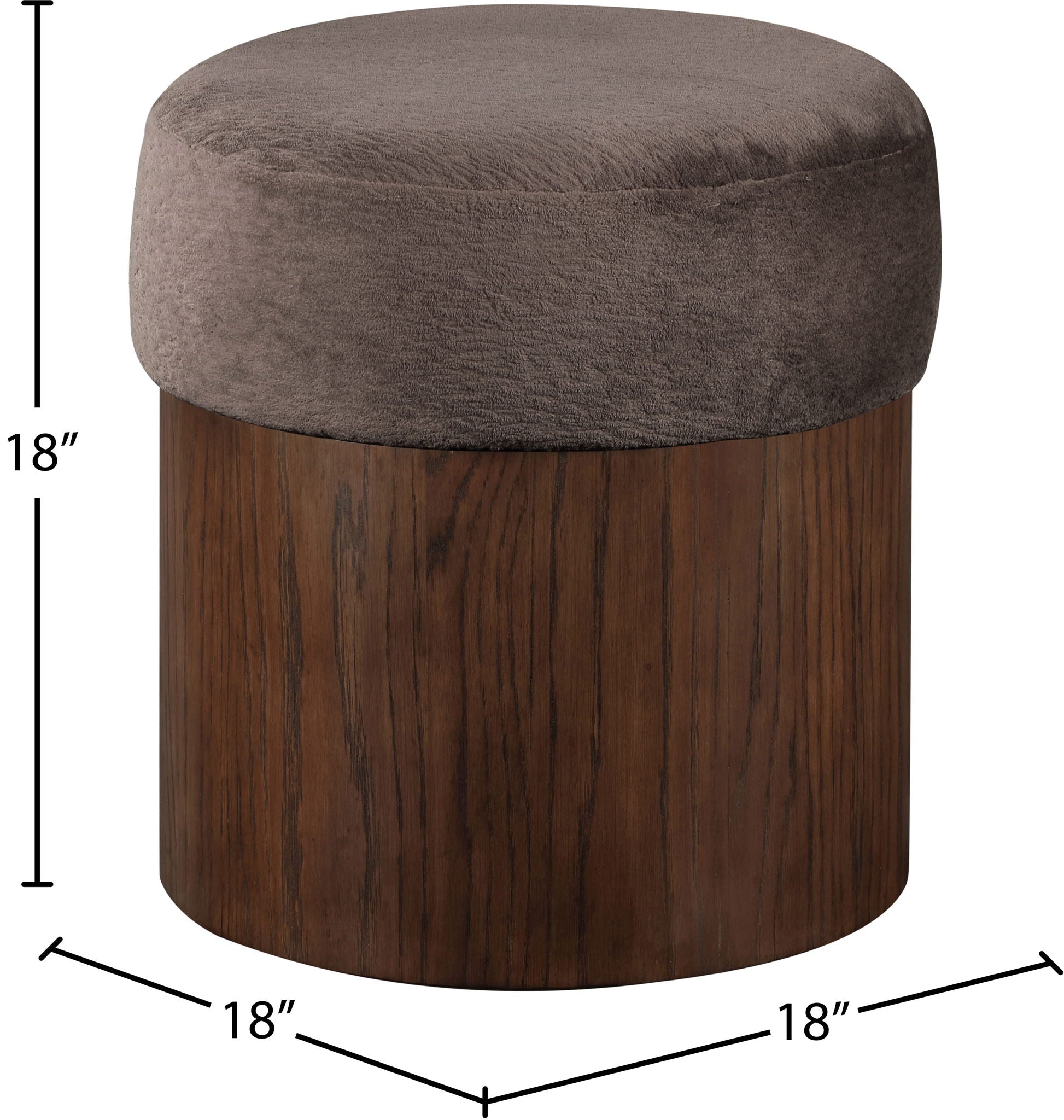 Nimes - Ottoman / Stool With Brown Base