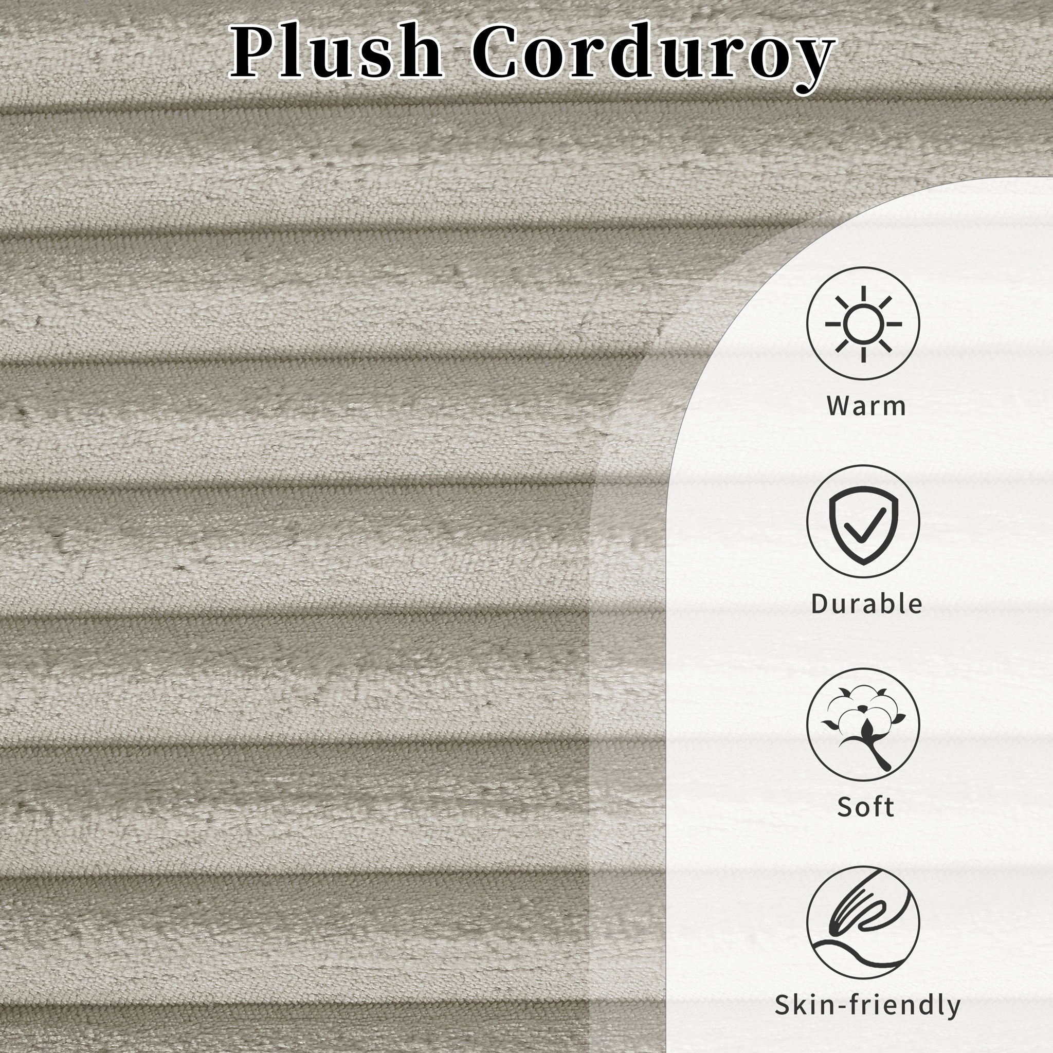 Upholstered U-Shaped Sectional Sofa With Movable Ottoman And Side Storage Pockets