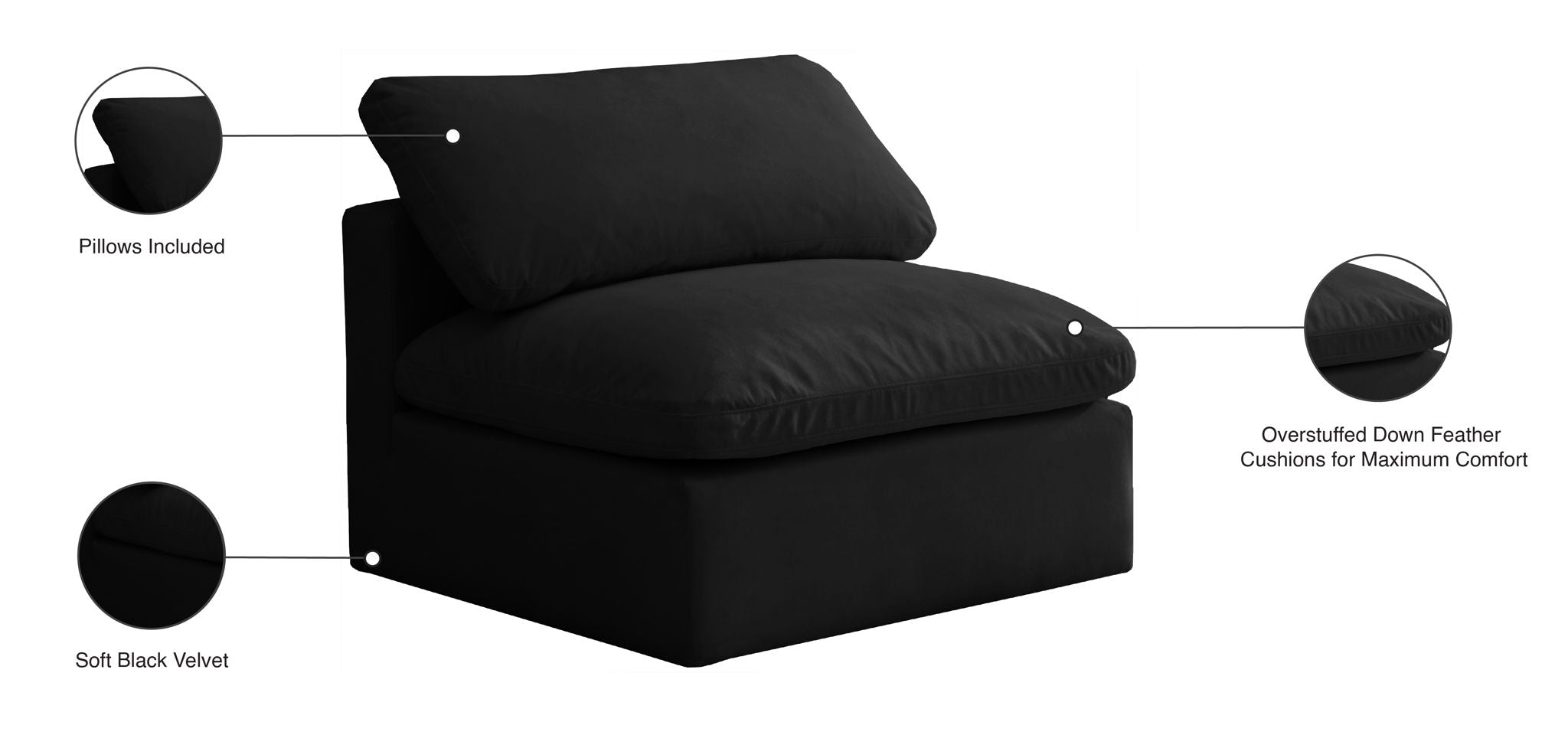 Plush - Modular Armless Chair
