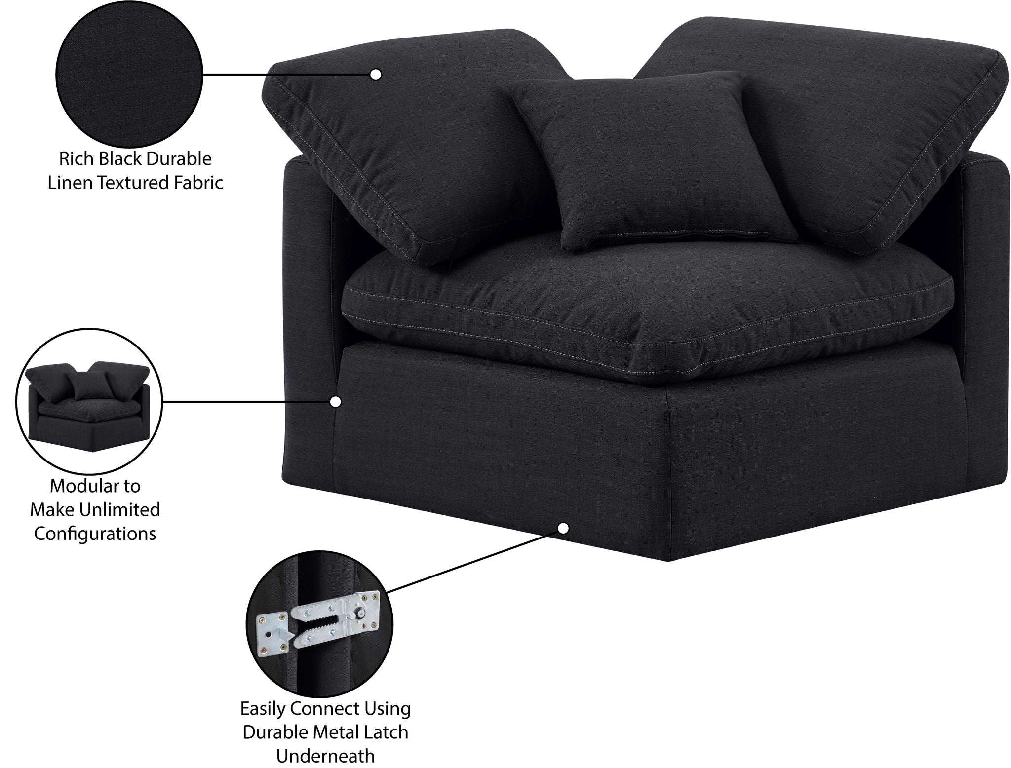 Indulge - Linen Corner Chair