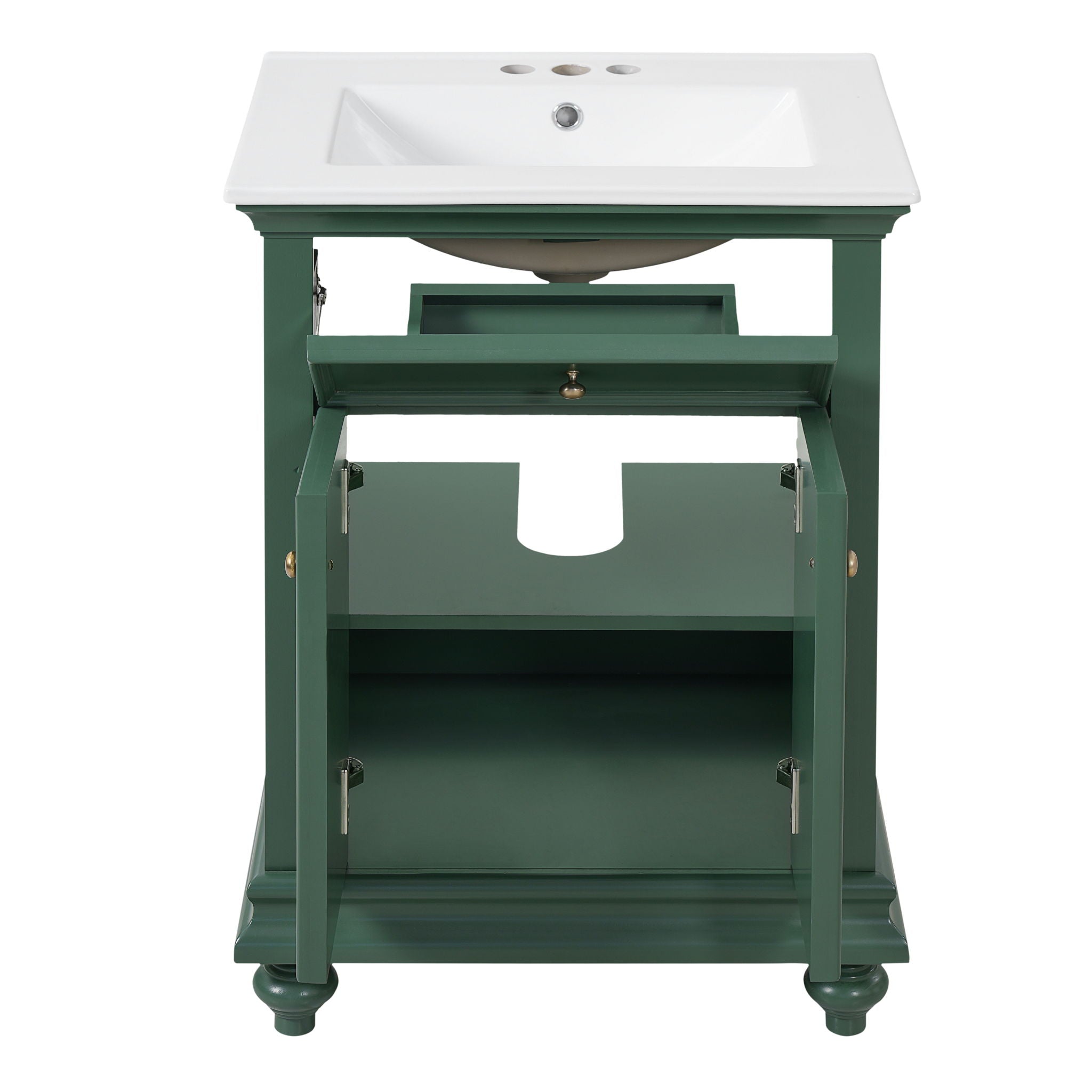 Modern Bathroom Vanity With Tip-Out Drawer And Soft-Close Hinges