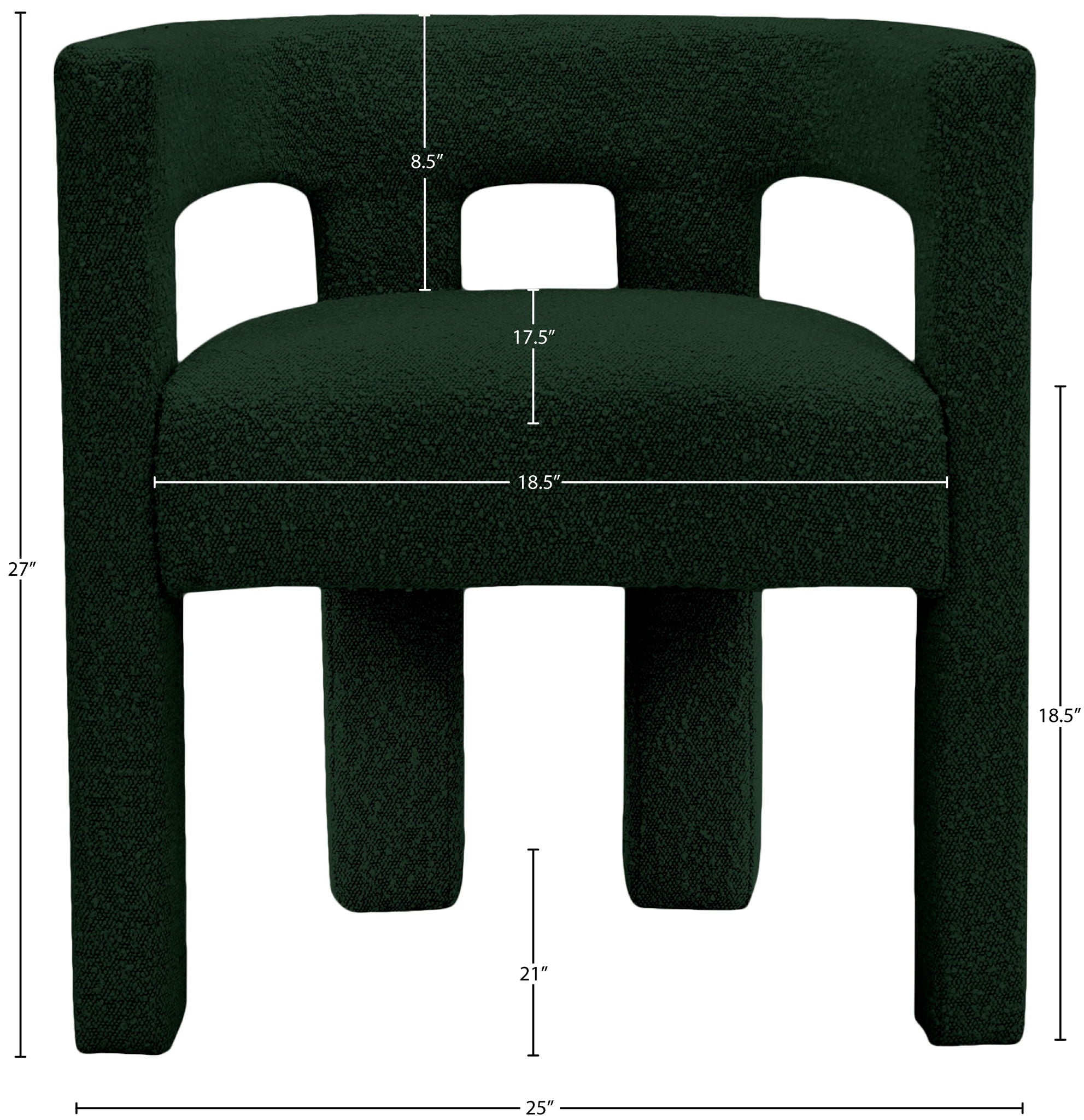 Athena - Boucle Fabric Dining Chair