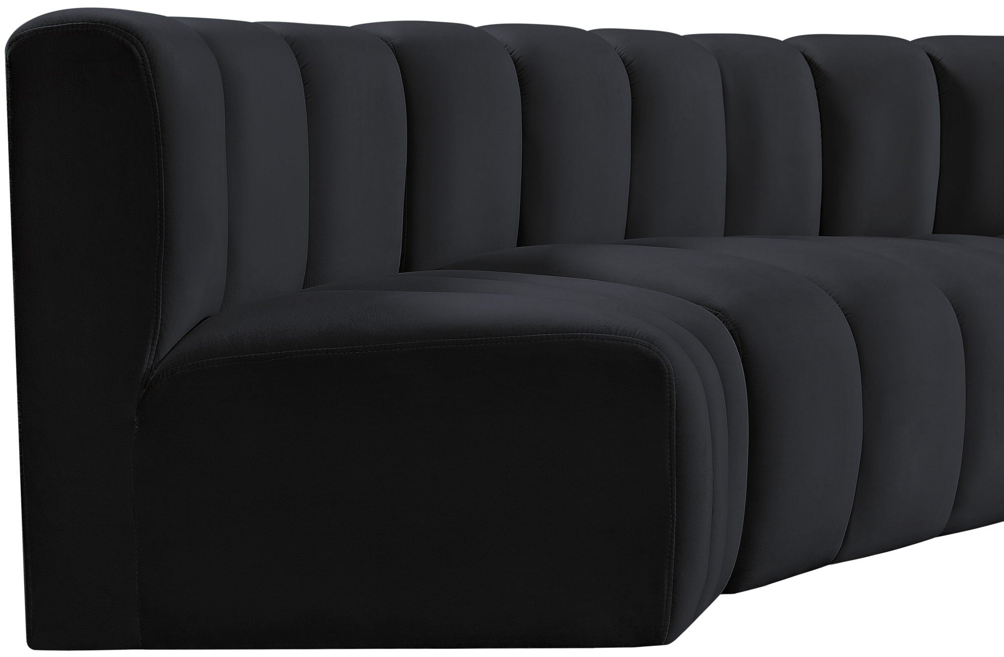 Arc - Velvet 7 Piece U-Shaped Modular Sofa