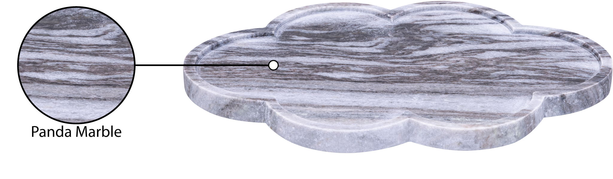 Rimini - Marble Clover Shaped Tray