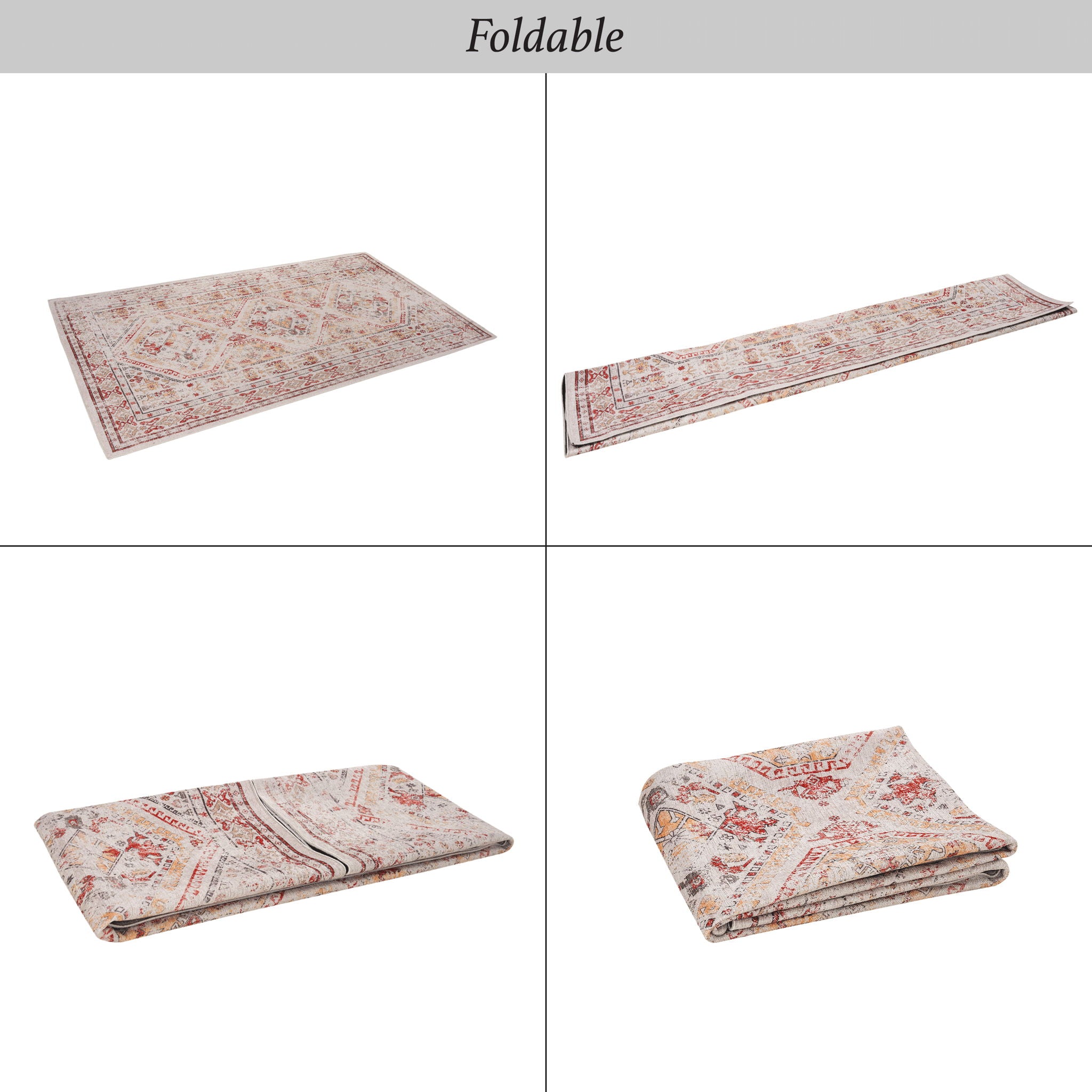Maval - 8' X 10' Washable Area Rug - Beige