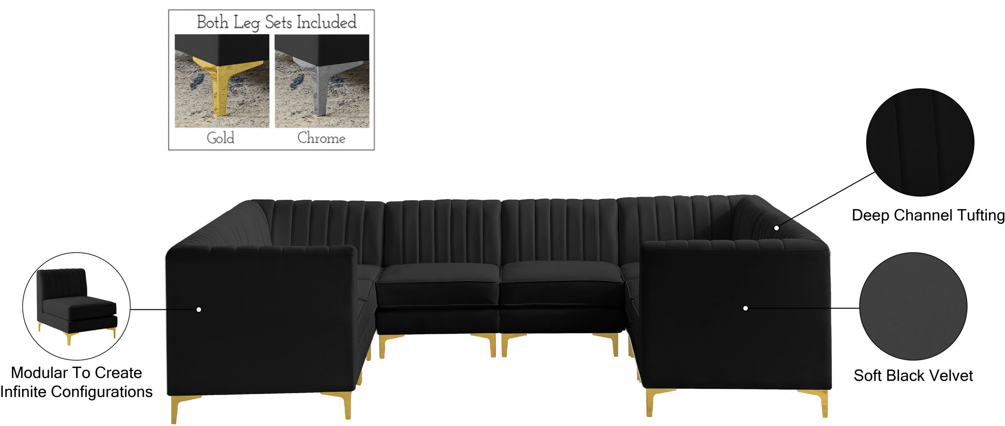 Alina - 8 Piece Modular Sectional