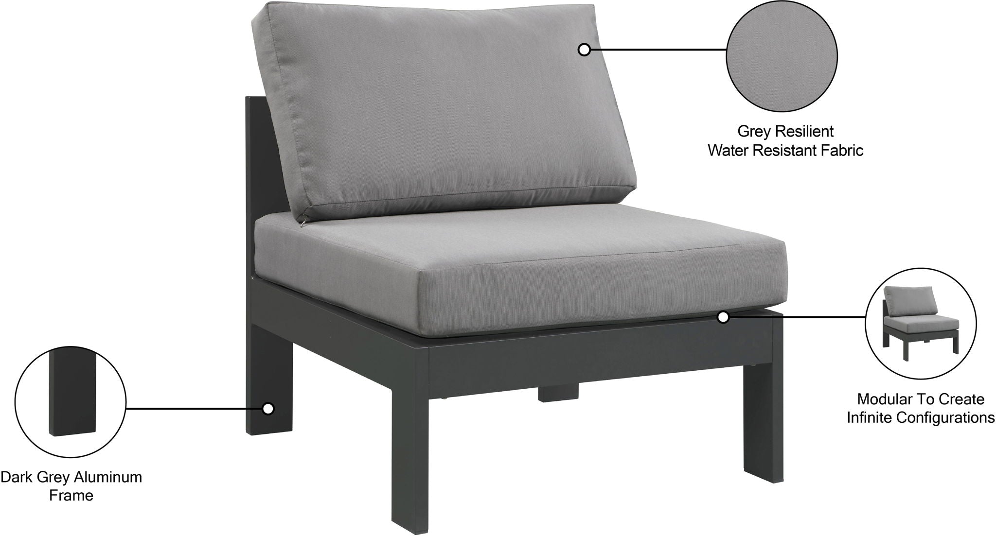 Nizuc - Outdoor Patio Armless Chair