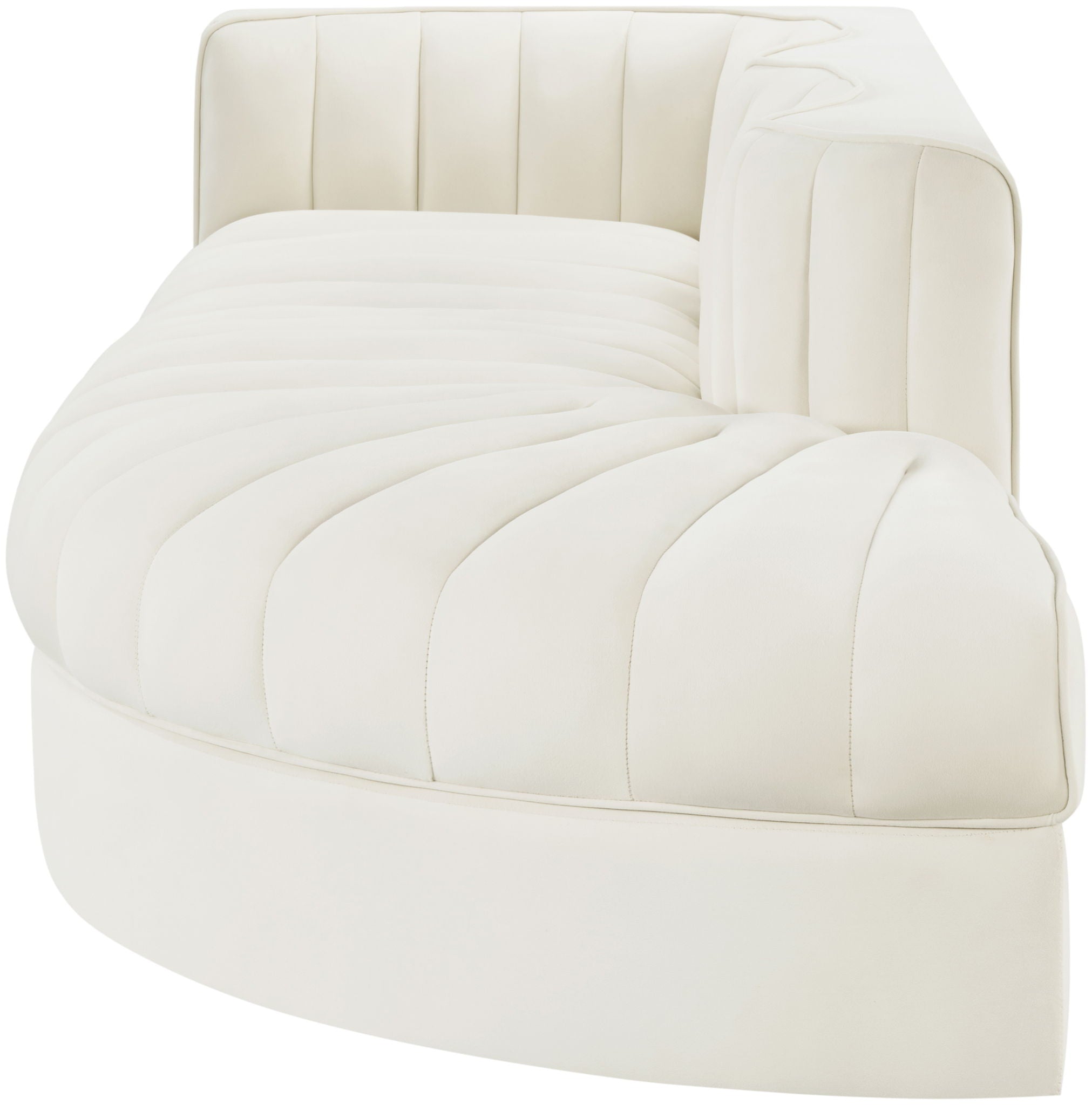 Rummi - Velvet Performance Fabric Upholstered 3 Piece Modular Sectional