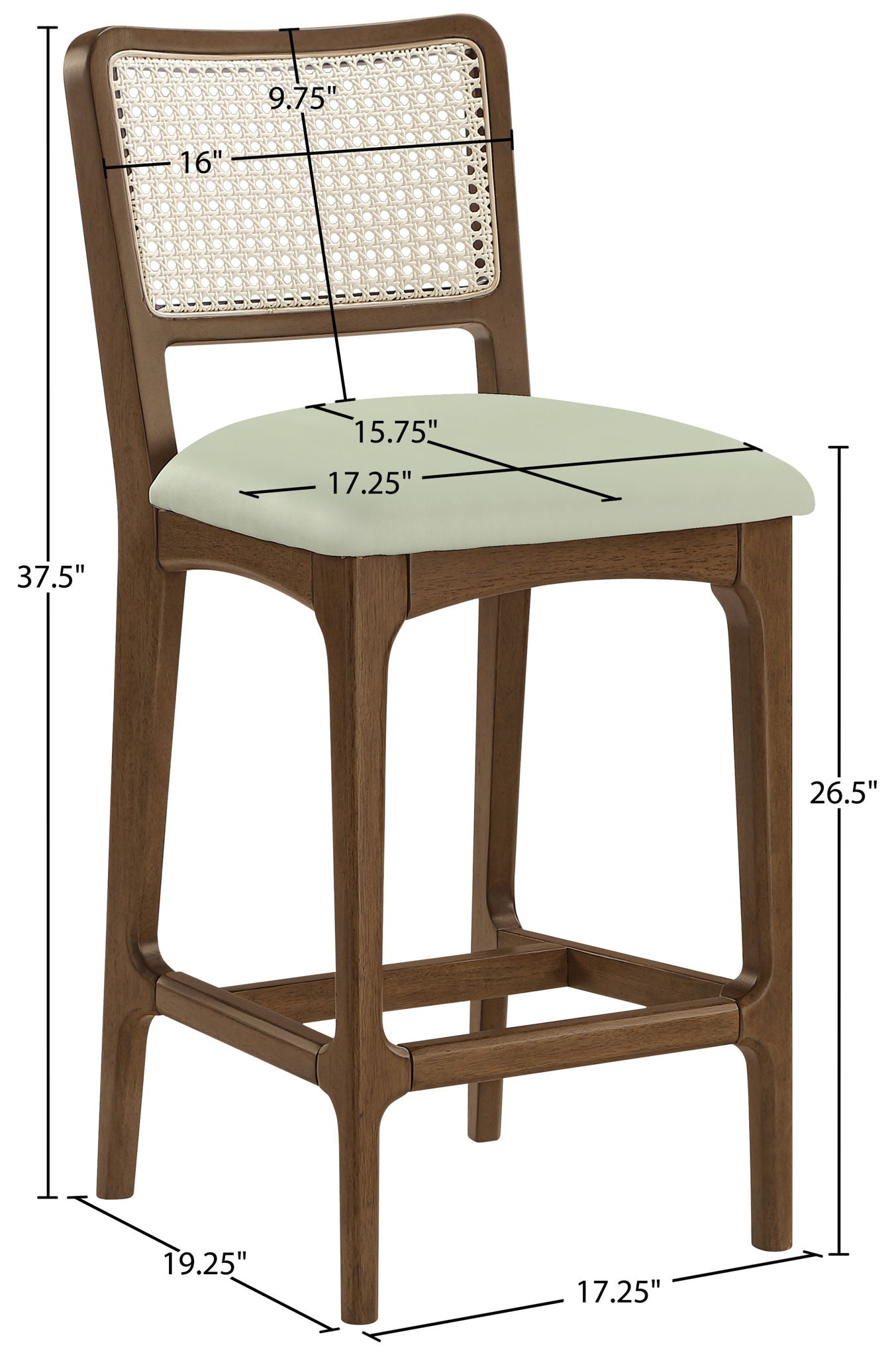 Atrium - Counter Stool With Brushed Brown Base (Set of 2)