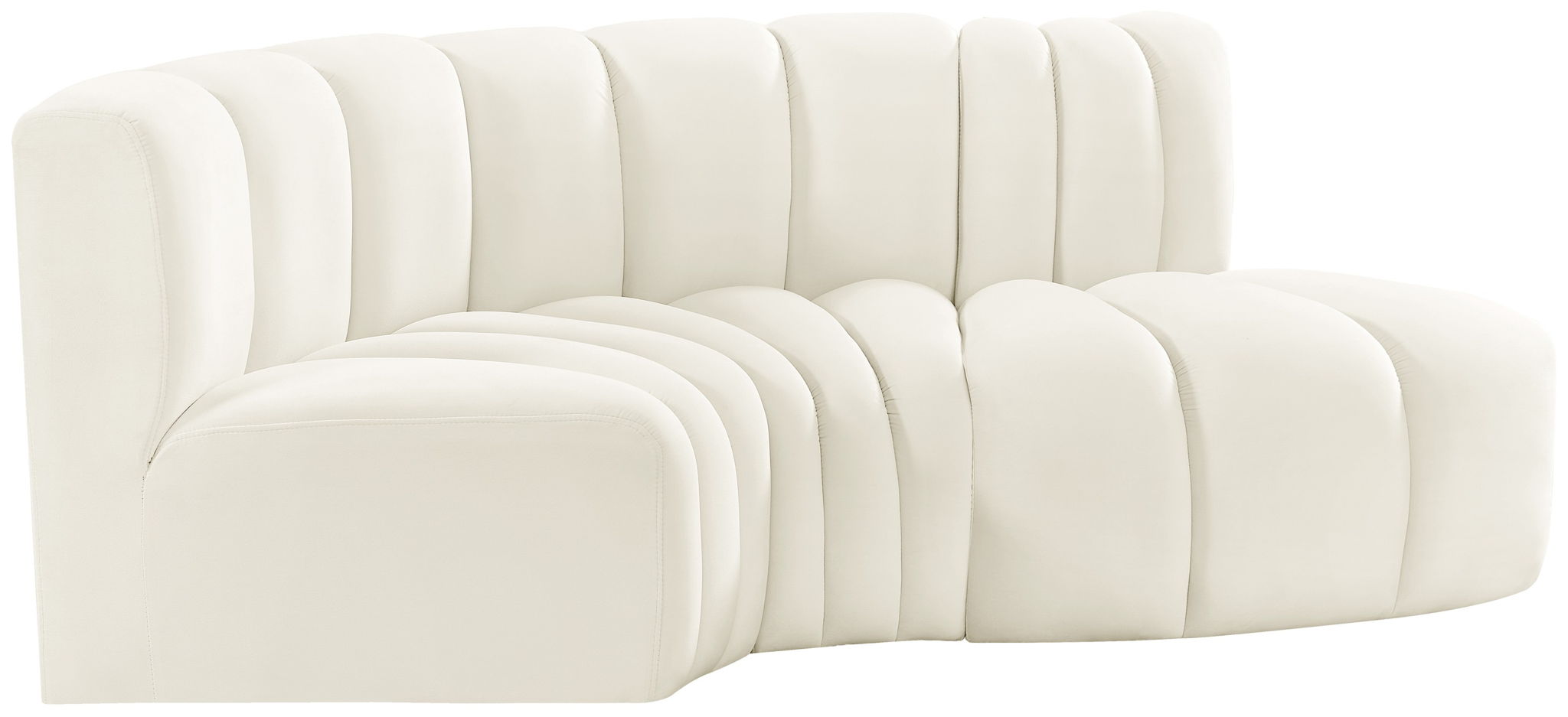 Arc - Velvet 3 Piece Modular L-Shaped Sofa