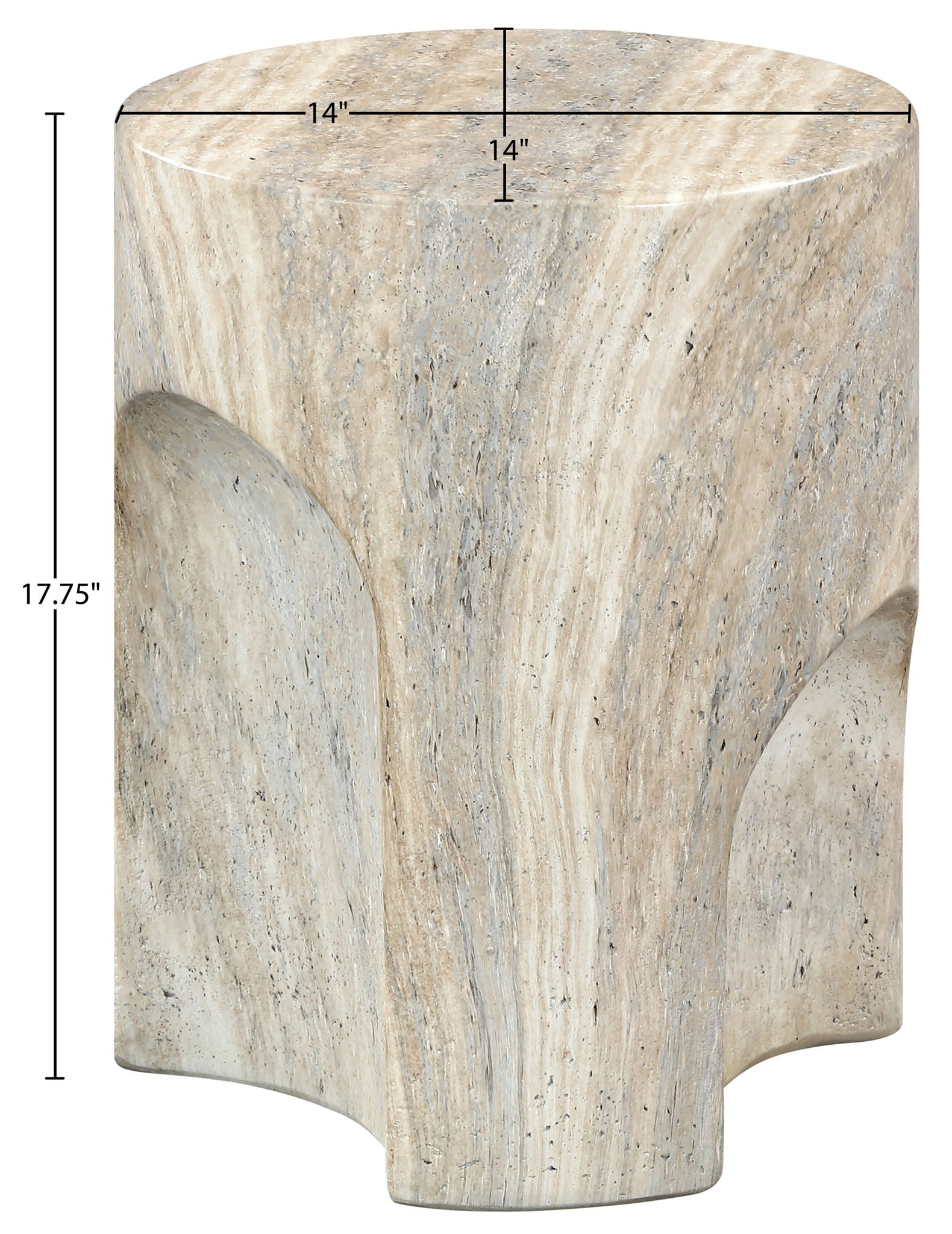 Olira - Concrete And Fiberglass Indoor / Outdoor End Table