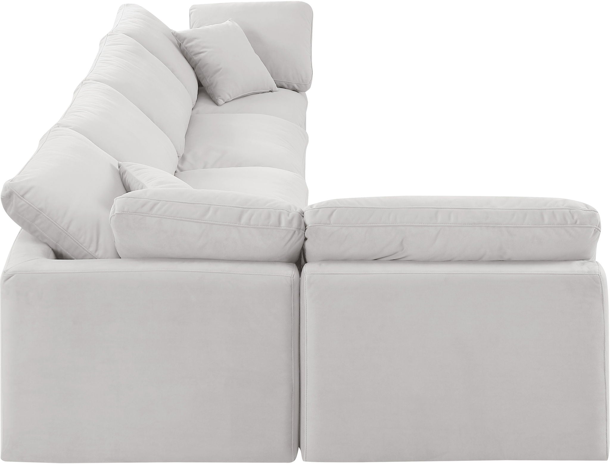 Indulge - Velvet 5 Piece Modular Sectional