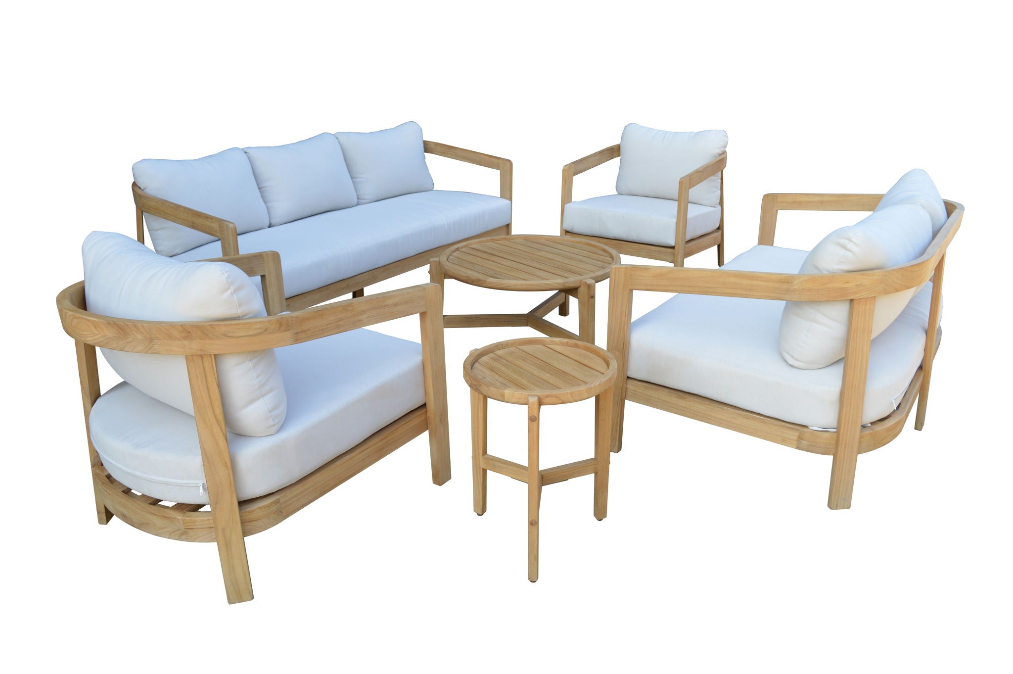 Wesley - Patio Sofa With Cushions - White