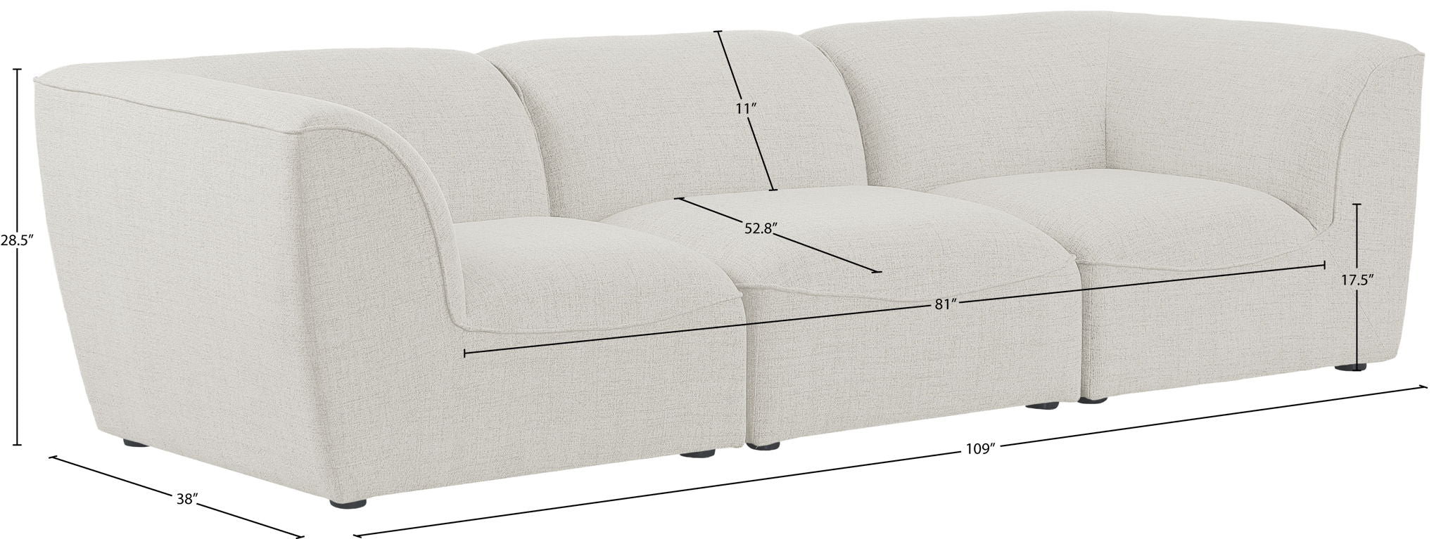 Miramar - 3 Seat Modular Sofa