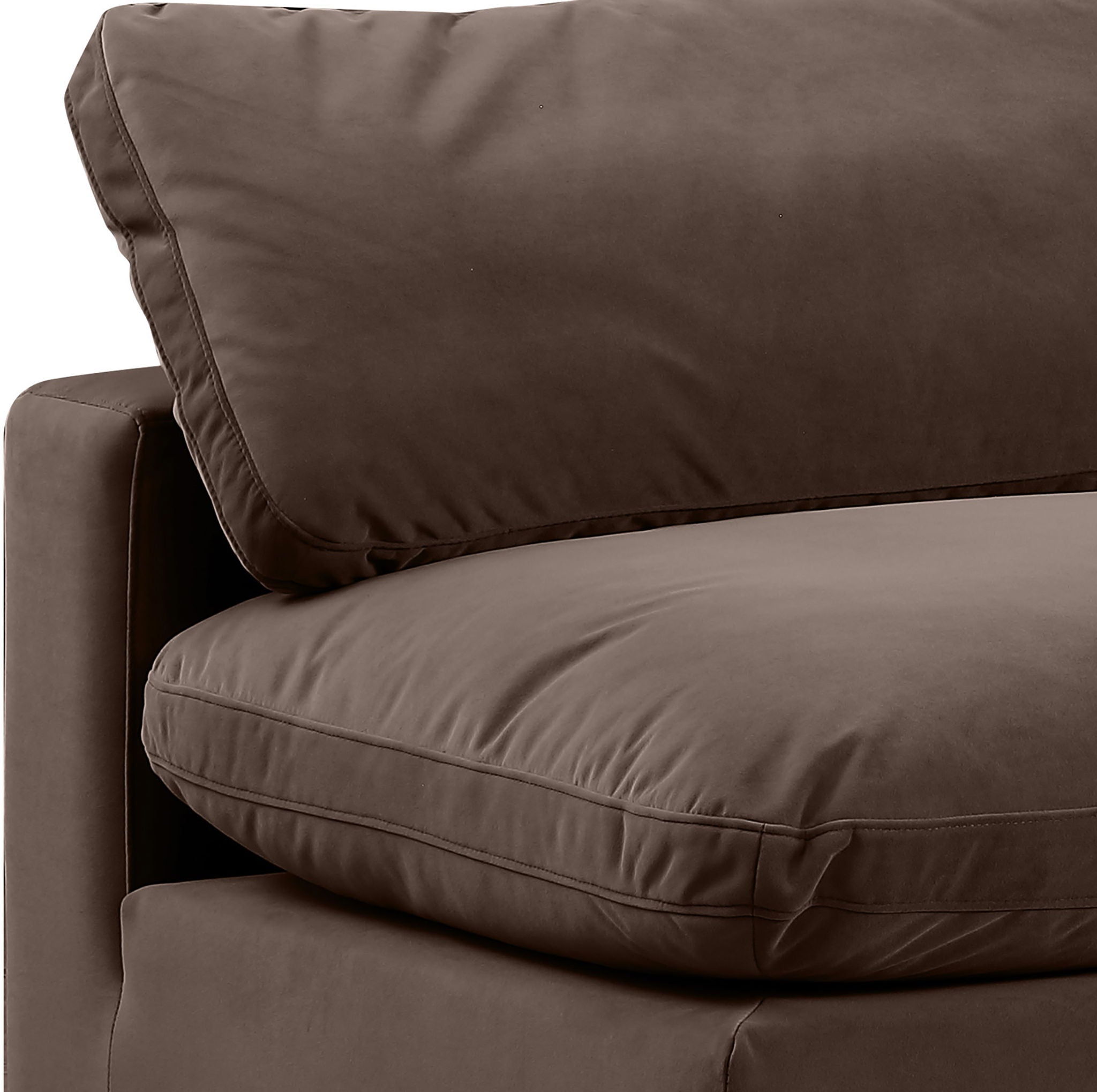 Comfy - 6 Piece Velvet Modular Armless Sectional