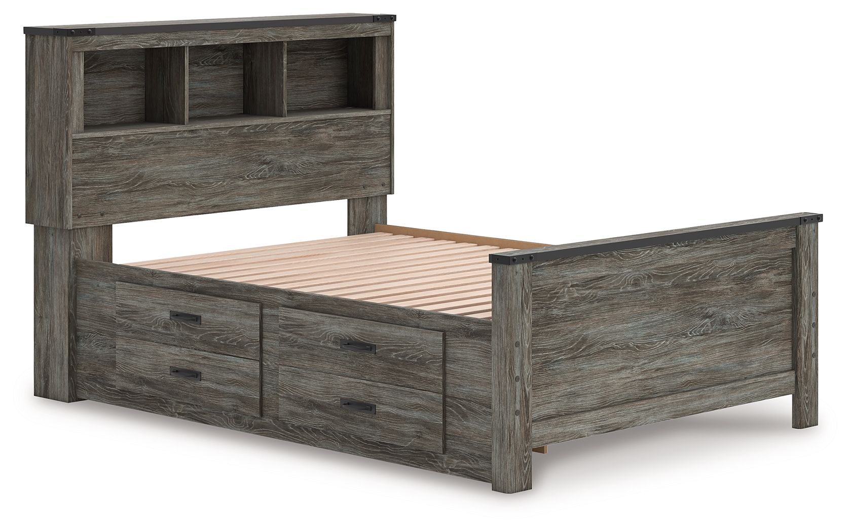 Frandern - Bookcase Panel Bedroom Set With Storage