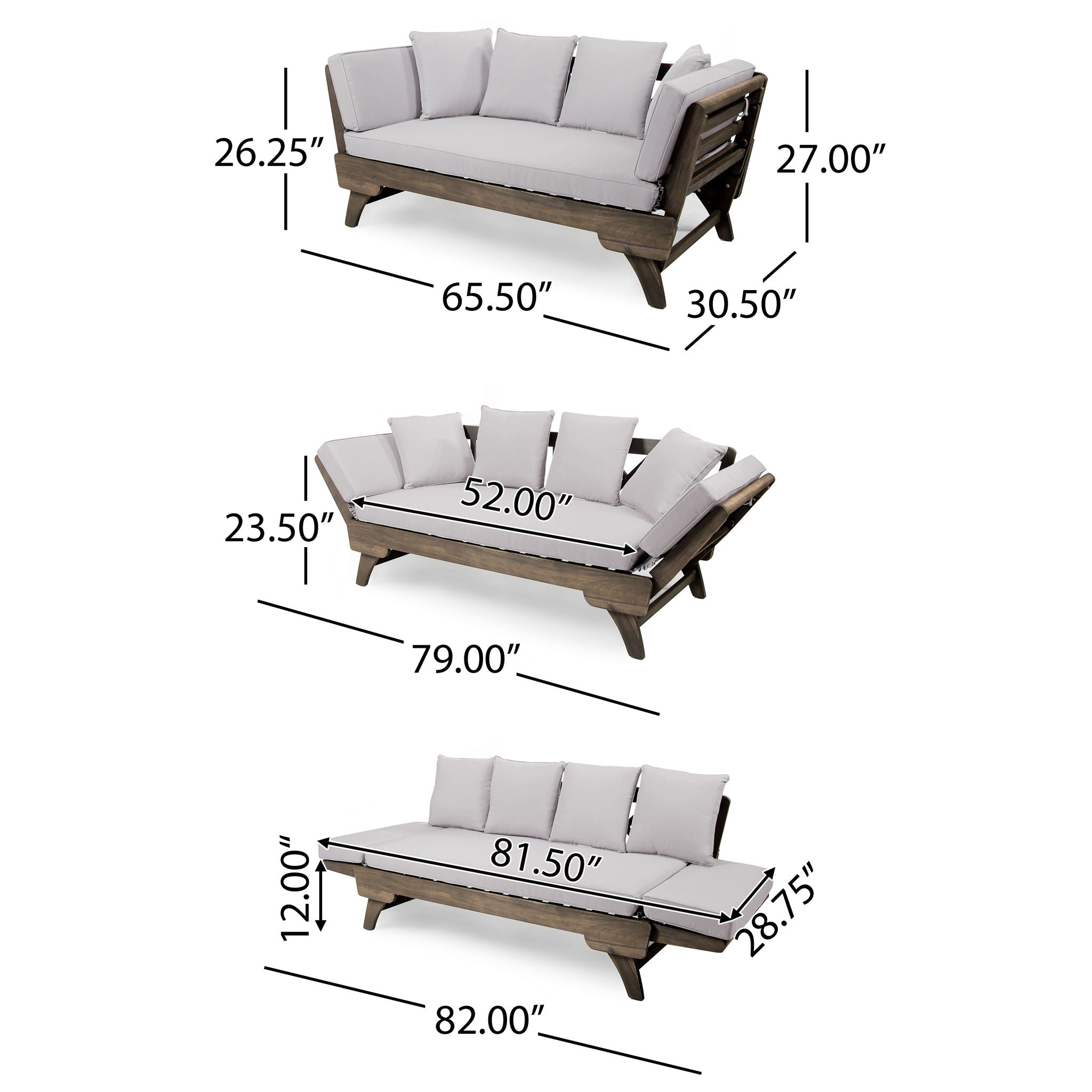 Ottavio - Convertible Sofa Daybed With Water Resistant Cushions