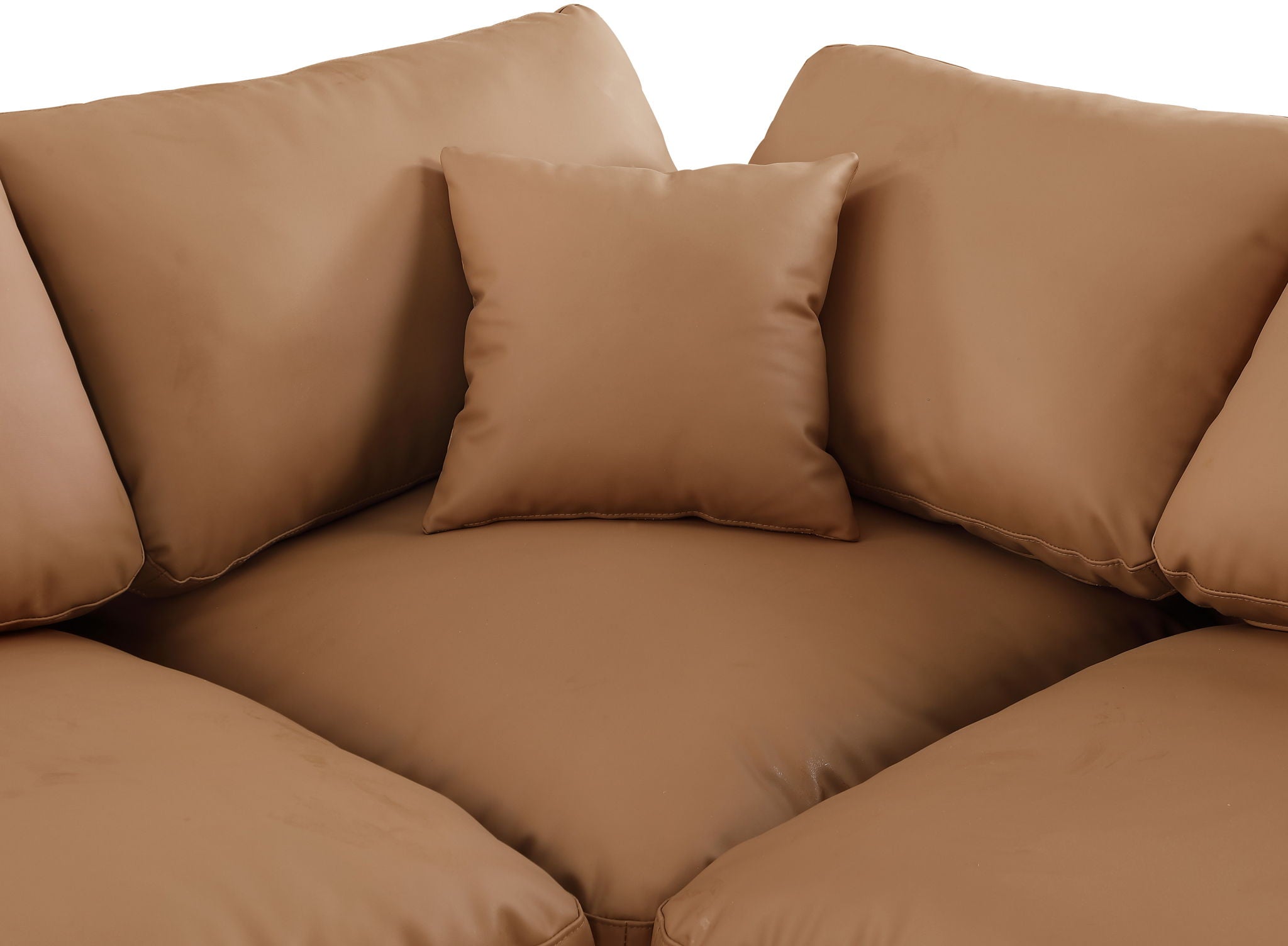 Comfy - 5 Piece Faux Leather Modular Corner Sectional