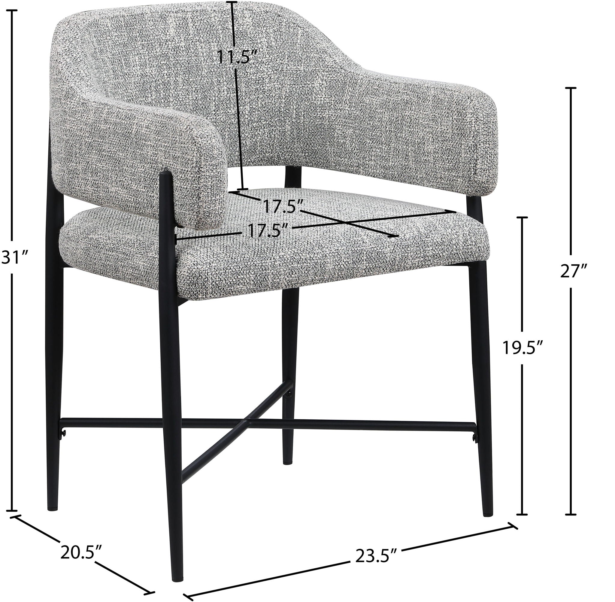 Dame - Fabric Upholstered Dining Chair (Set of 2)